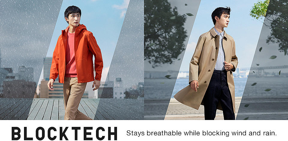 BLOCKTECH Stays breathable while blocking wind and rain.