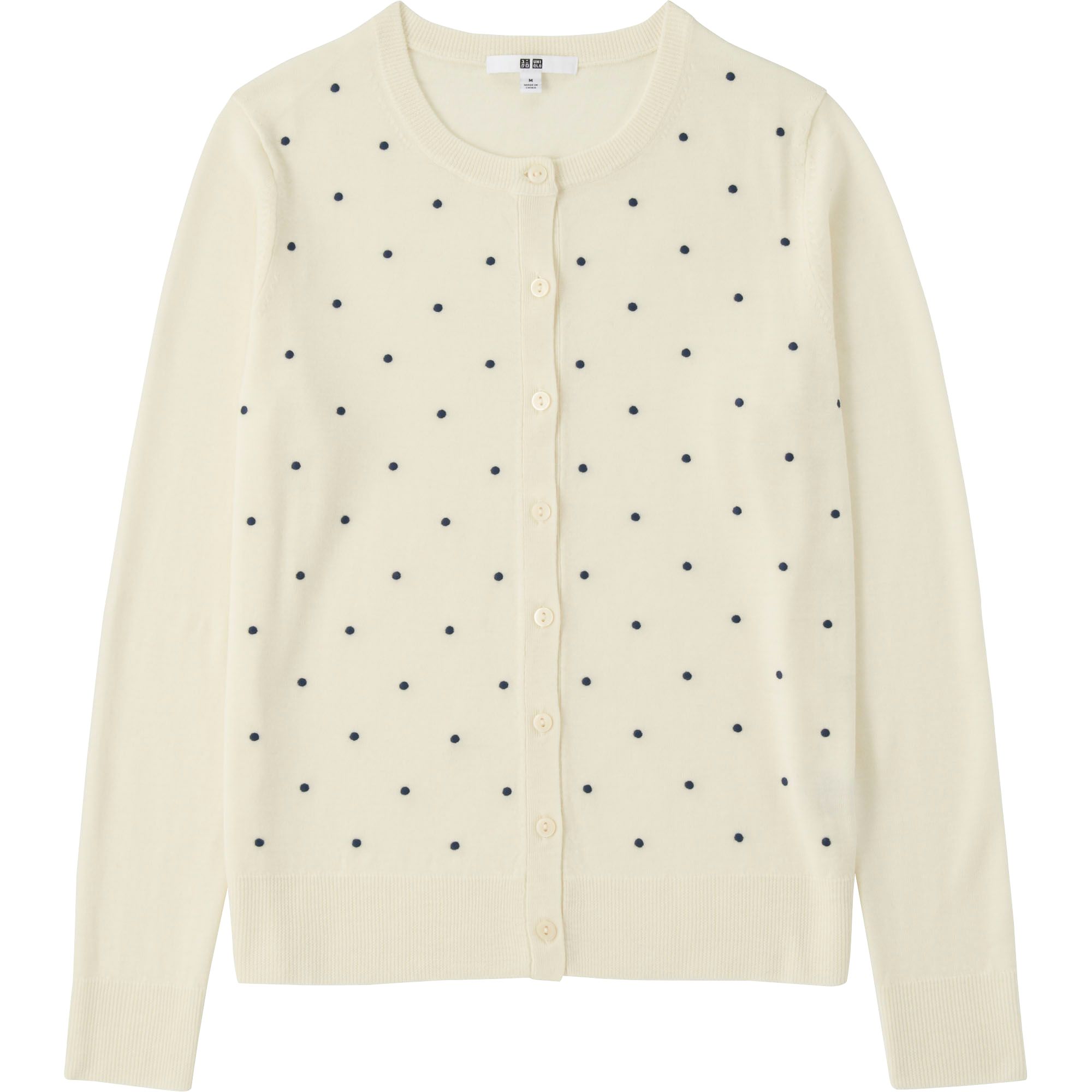 WOMEN EXTRA FINE MERINO CREWNECK CARDIGAN