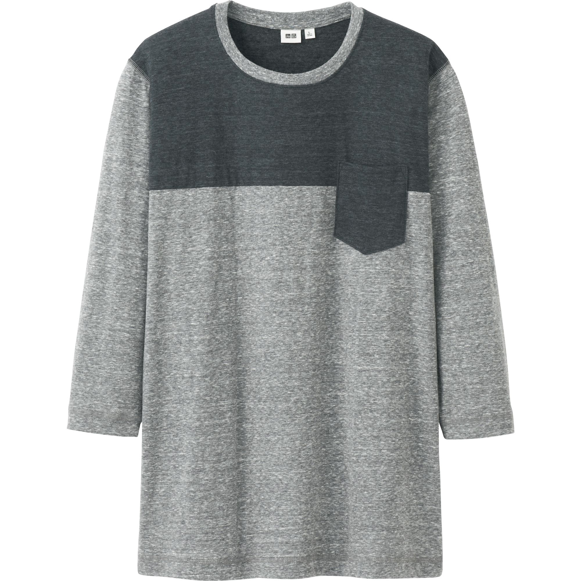 MEN CREW NECK 3/4 SLEEVE T-SHIRT