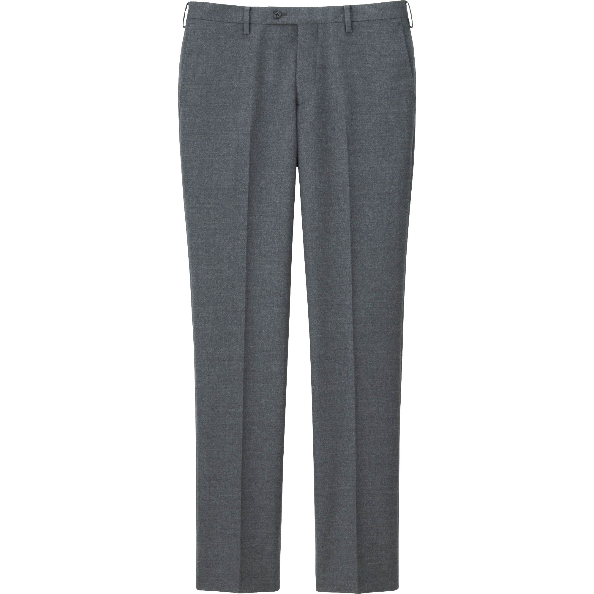 MEN STRETCH WOOL SLIM FIT FLAT FRONT PANTS