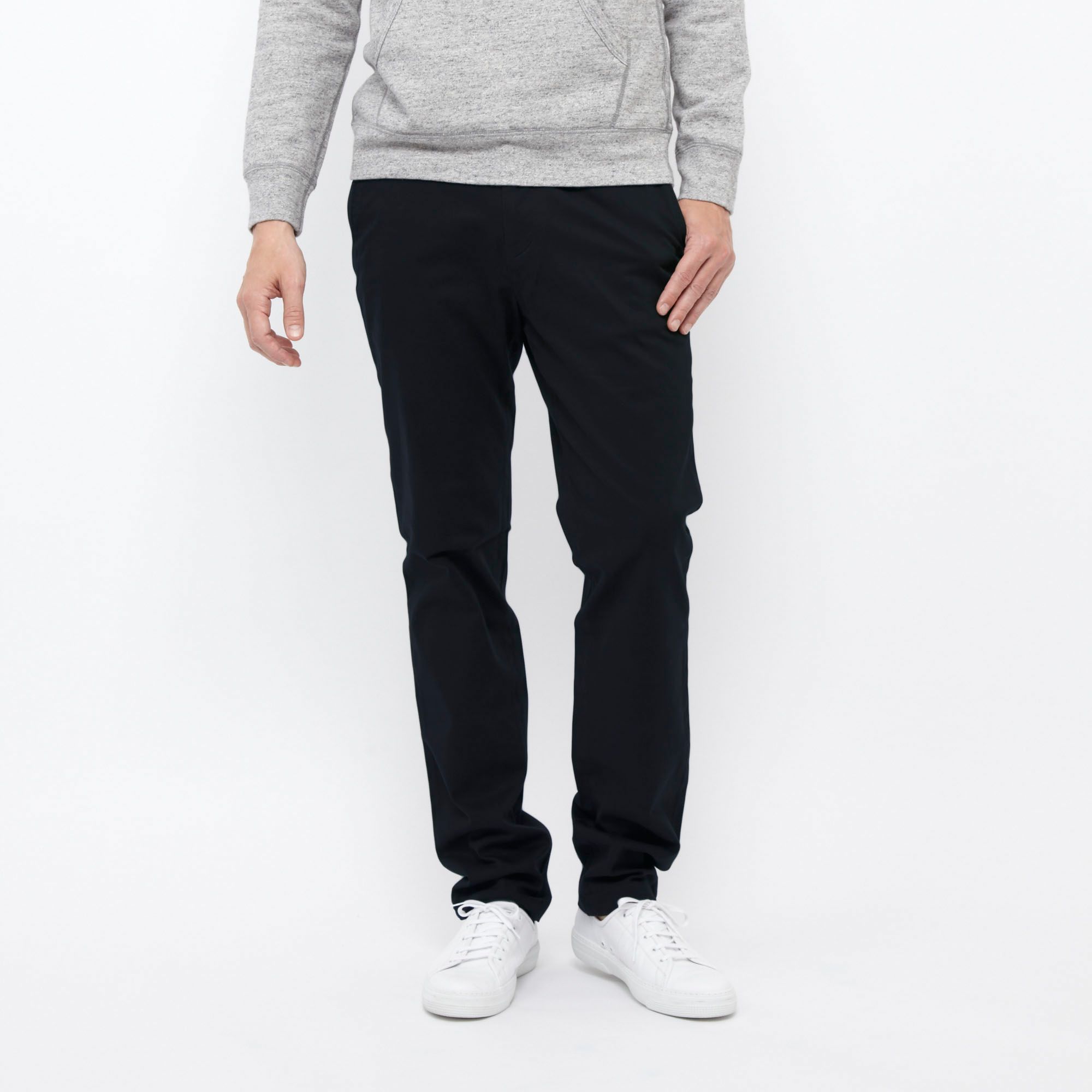 slim fit flat front chinos