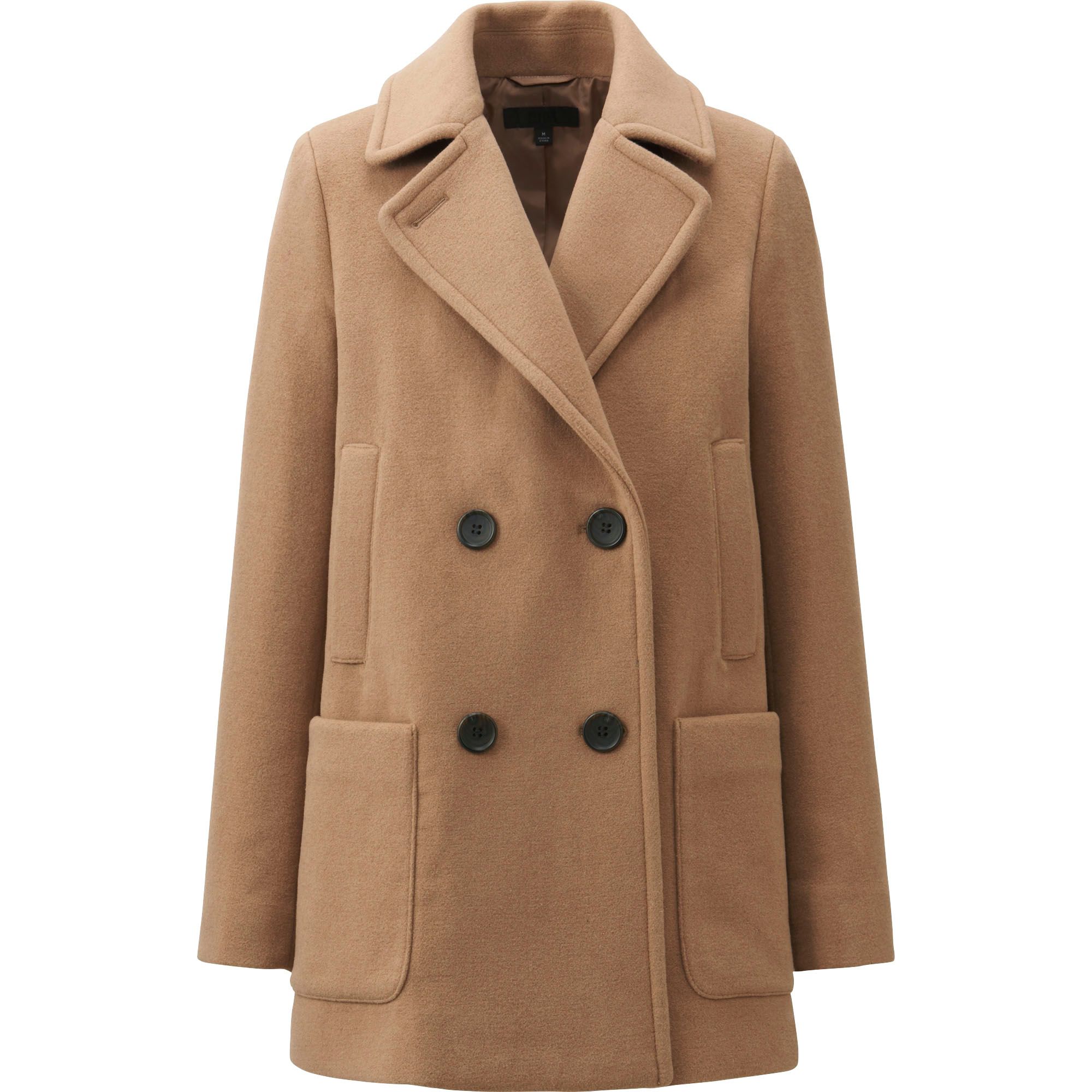 WOMEN WOOL BLENDED PEA COAT