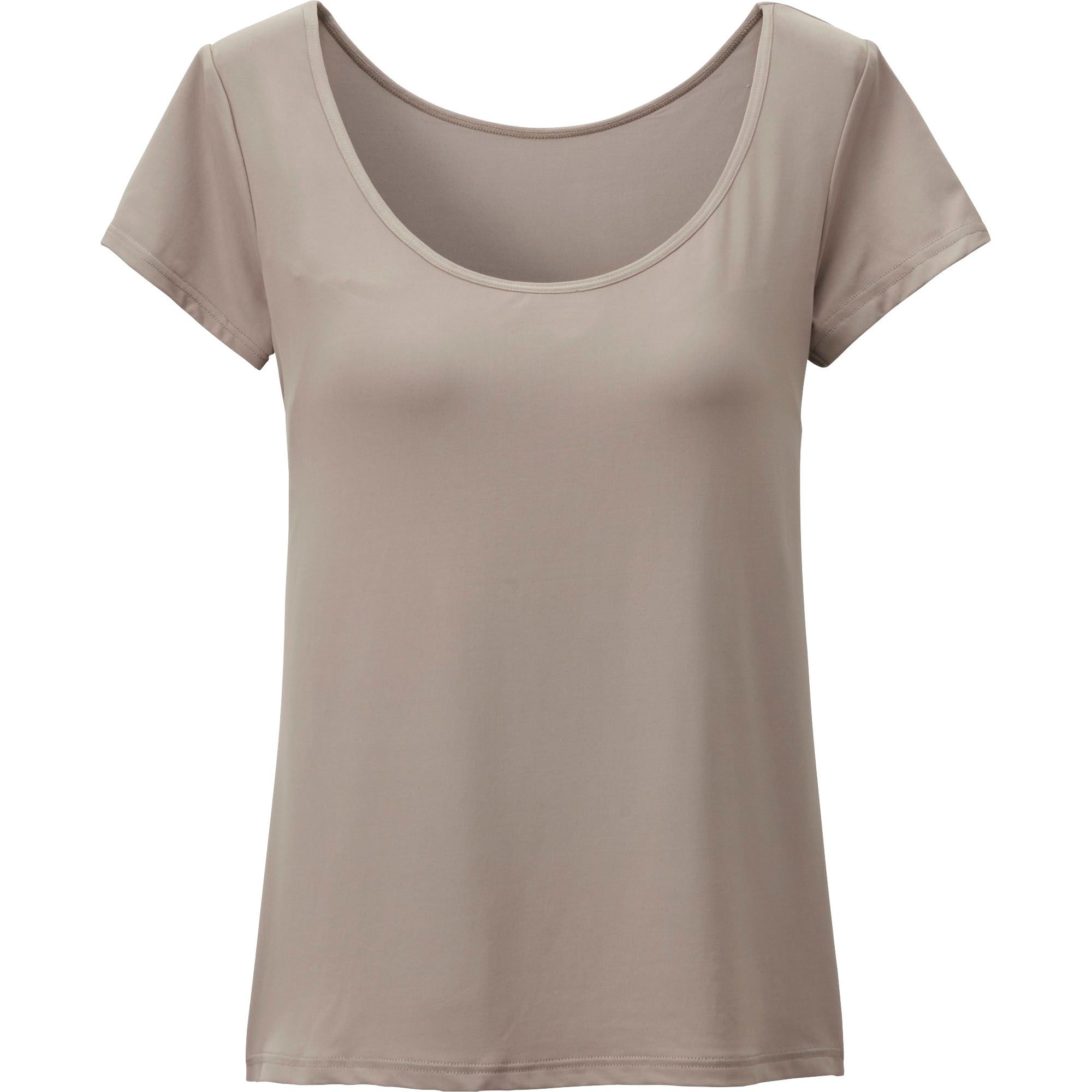 Women Airism Bra Scoop Neck Short Sleeve T Shirt Uniqlo