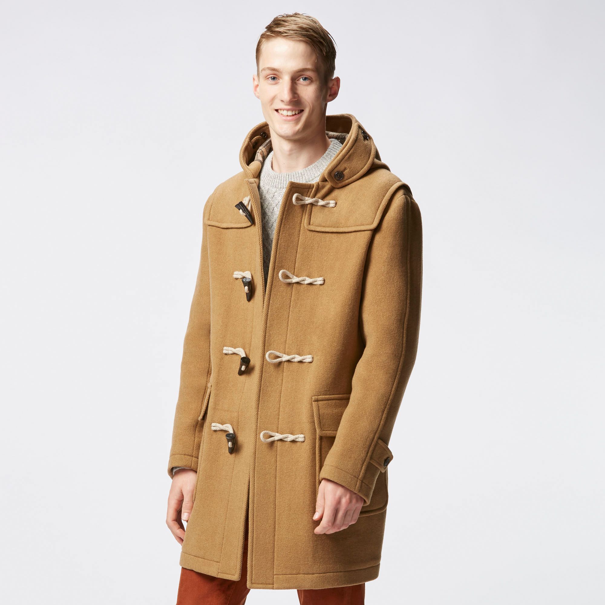 MEN WOOL BLENDED DUFFLE COAT