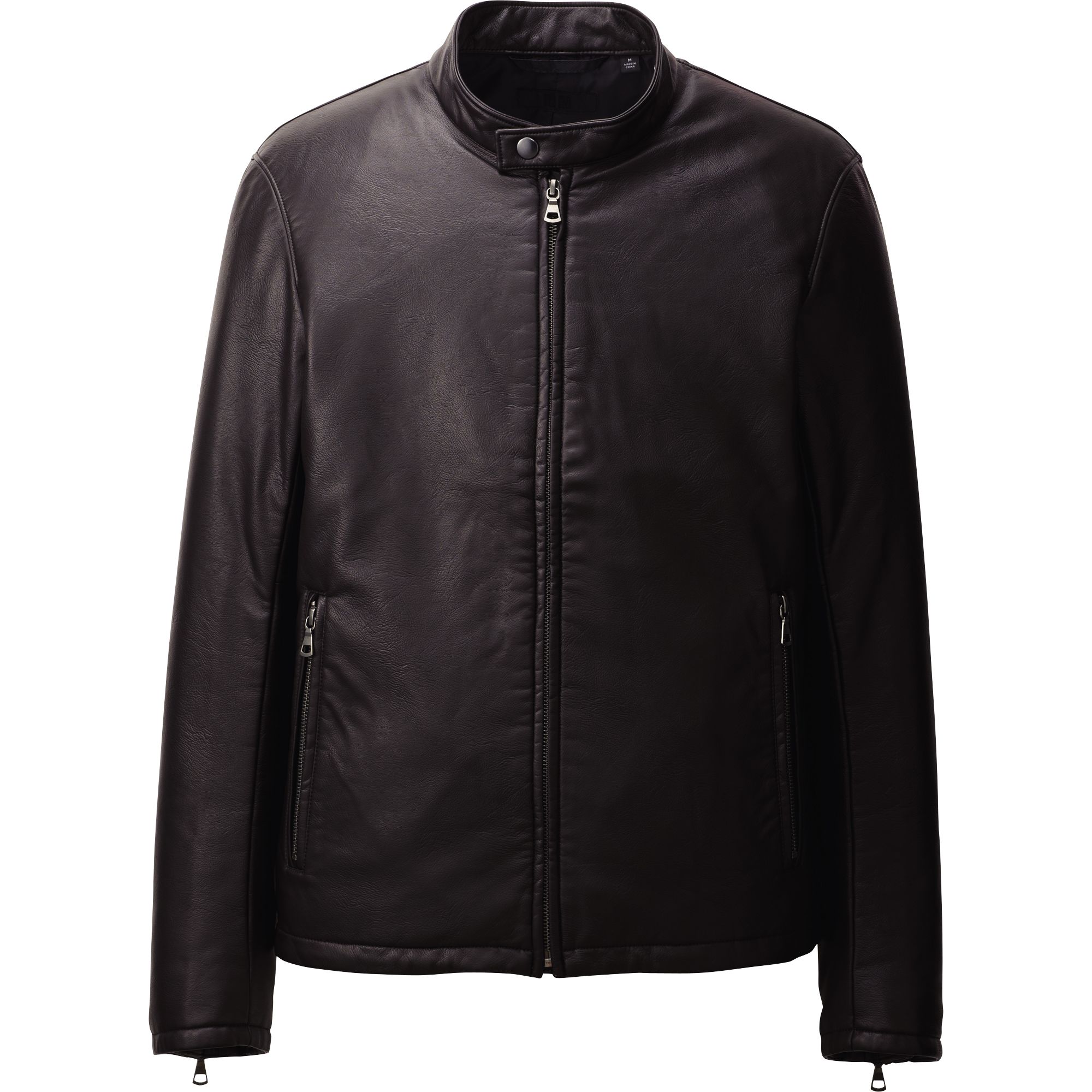 MEN FAUX LEATHER BIKERS JACKET 