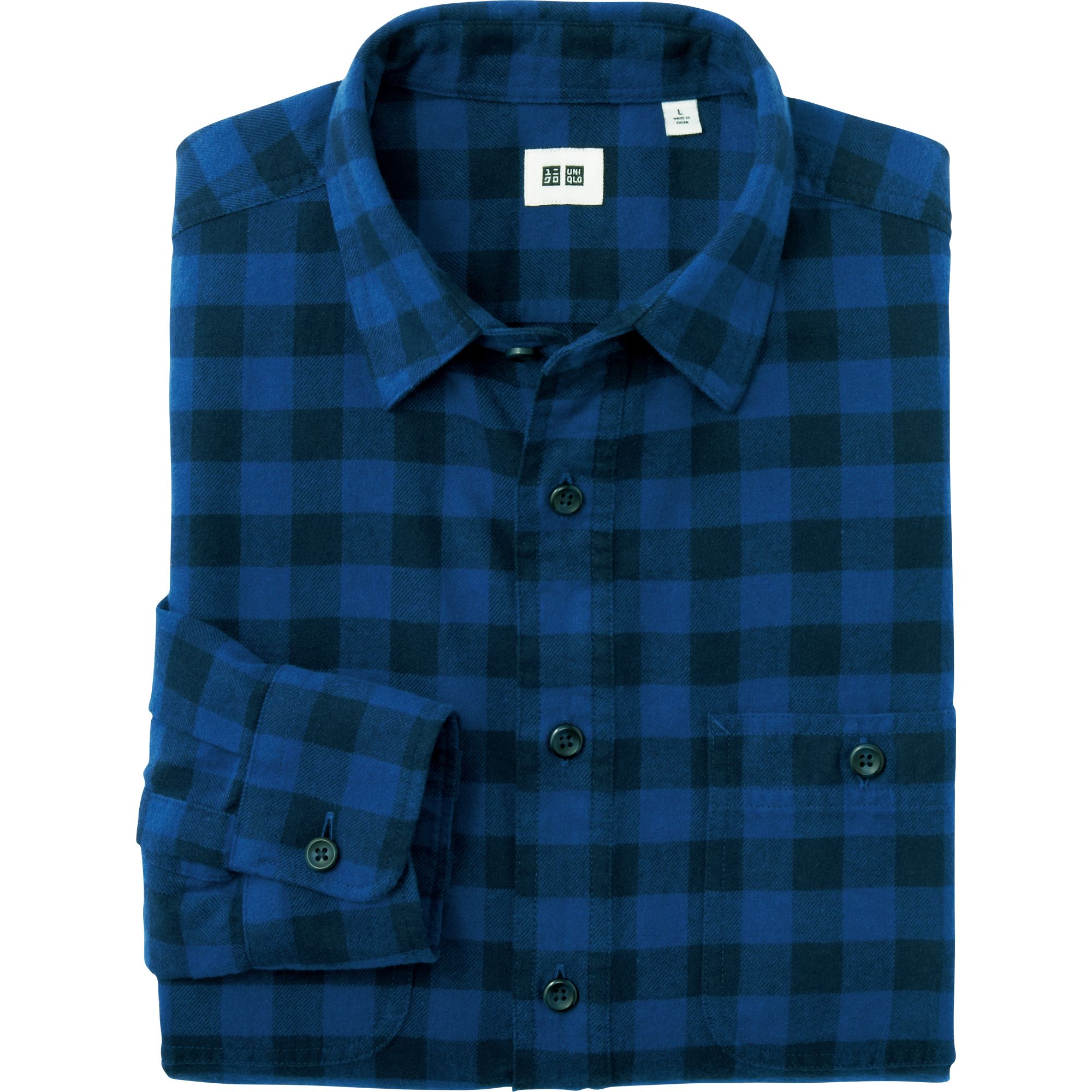 MEN FLANNEL CHECKED LONG SLEEVE SHIRT 