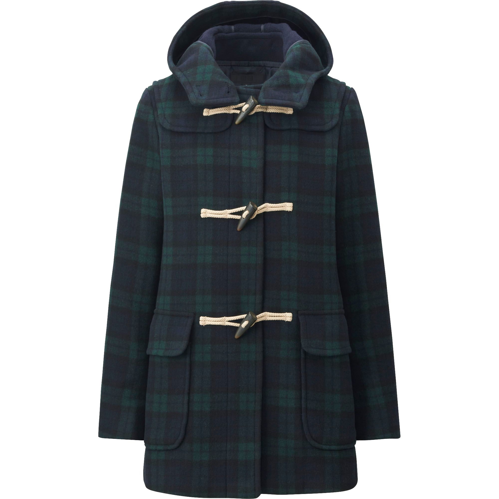 WOMEN Wool Blended Duffle Coat(Check) UNIQLO