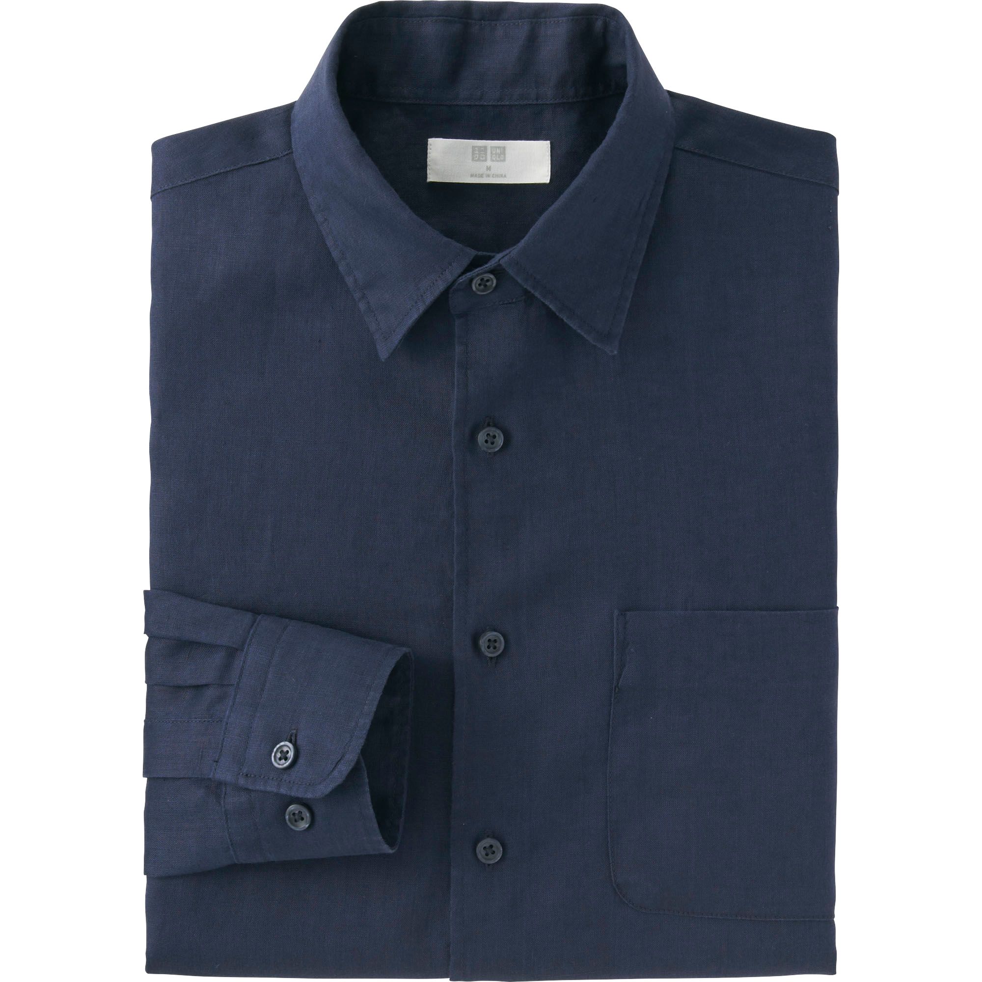 MEN PREMIUM LINEN LONGSLEEVE SHIRT UNIQLO