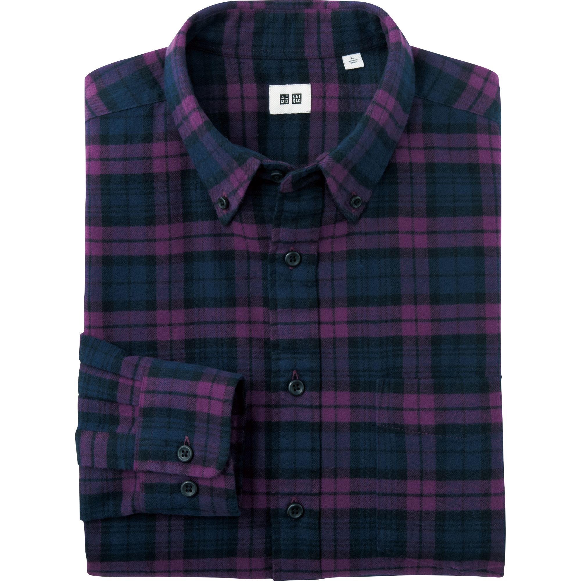 MEN FLANNEL CHECKED LONG SLEEVE SHIRT 