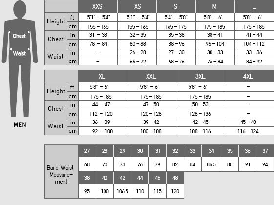 men's champion shirt size chart