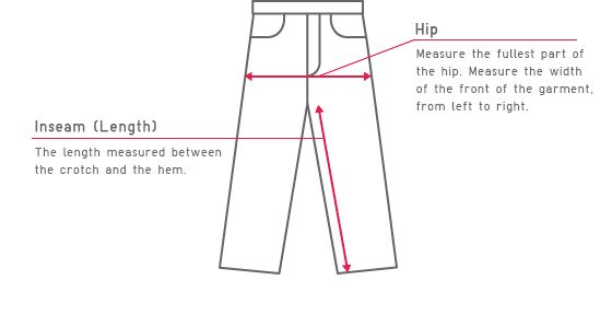 uniqlo jeans size chart