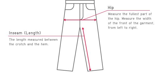 hip size jeans