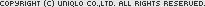 COPYRIGHT $copy; UNIQLO CO.,LTD. ALL RIGHTS RESERVED.