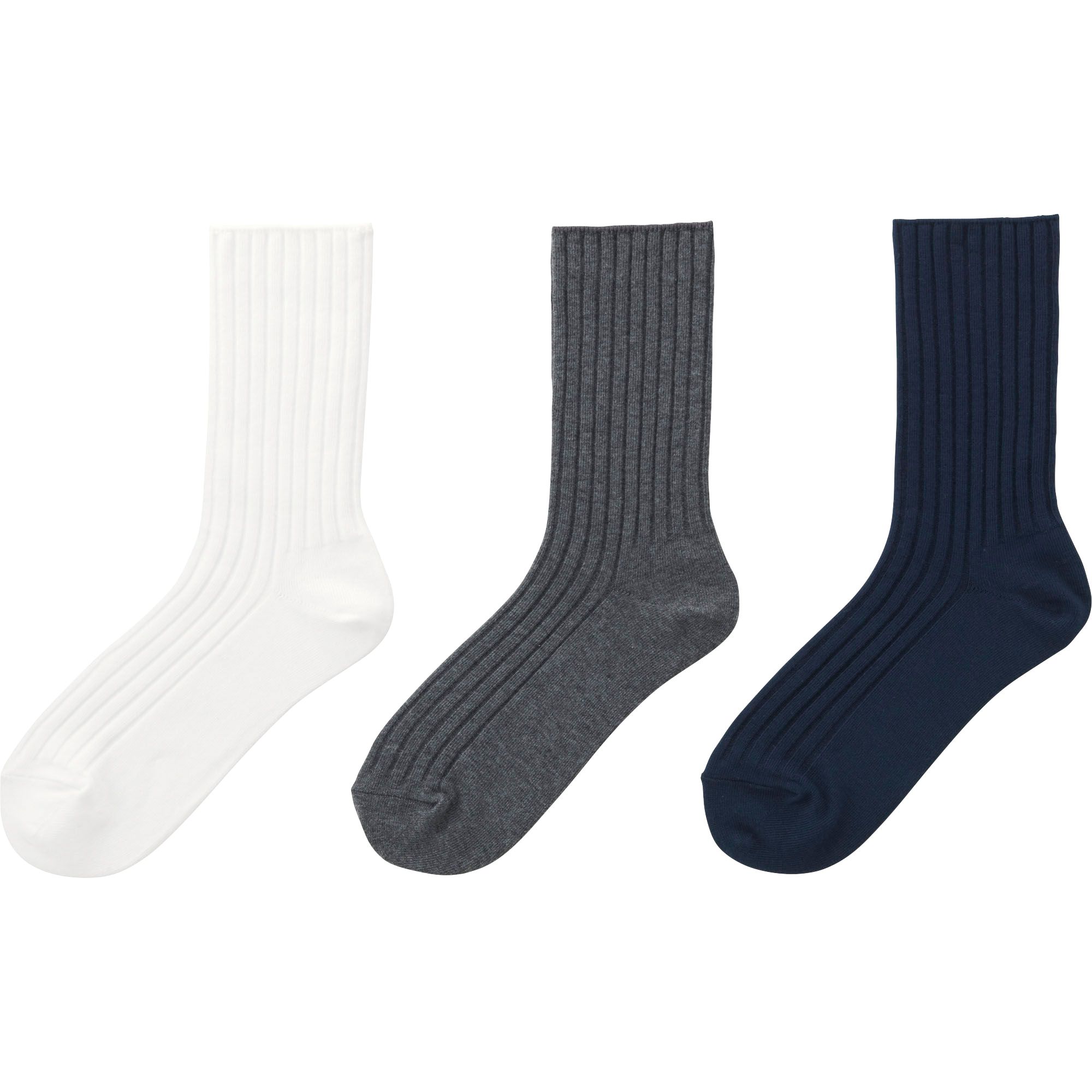 Women's Ribbed Socks, 3 Pack Pairs UNIQLO US