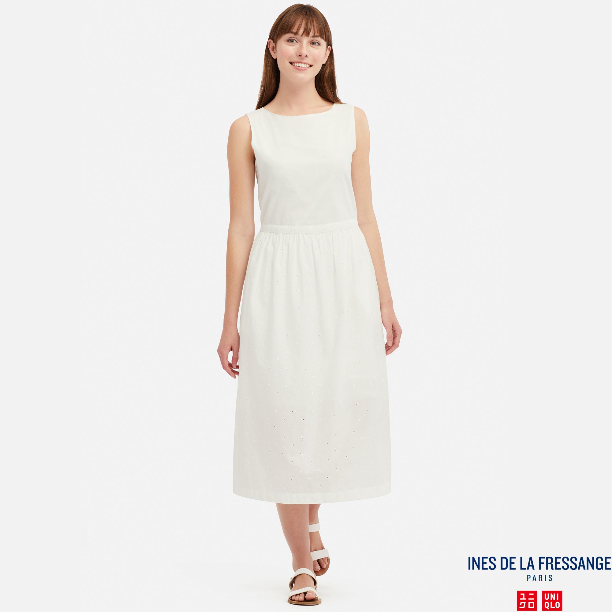 WOMEN INES EMBROIDERED SLEEVELESS DRESS