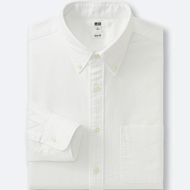 MEN Oxford Slim Fit Long Sleeve Shirt | UNIQLO UK