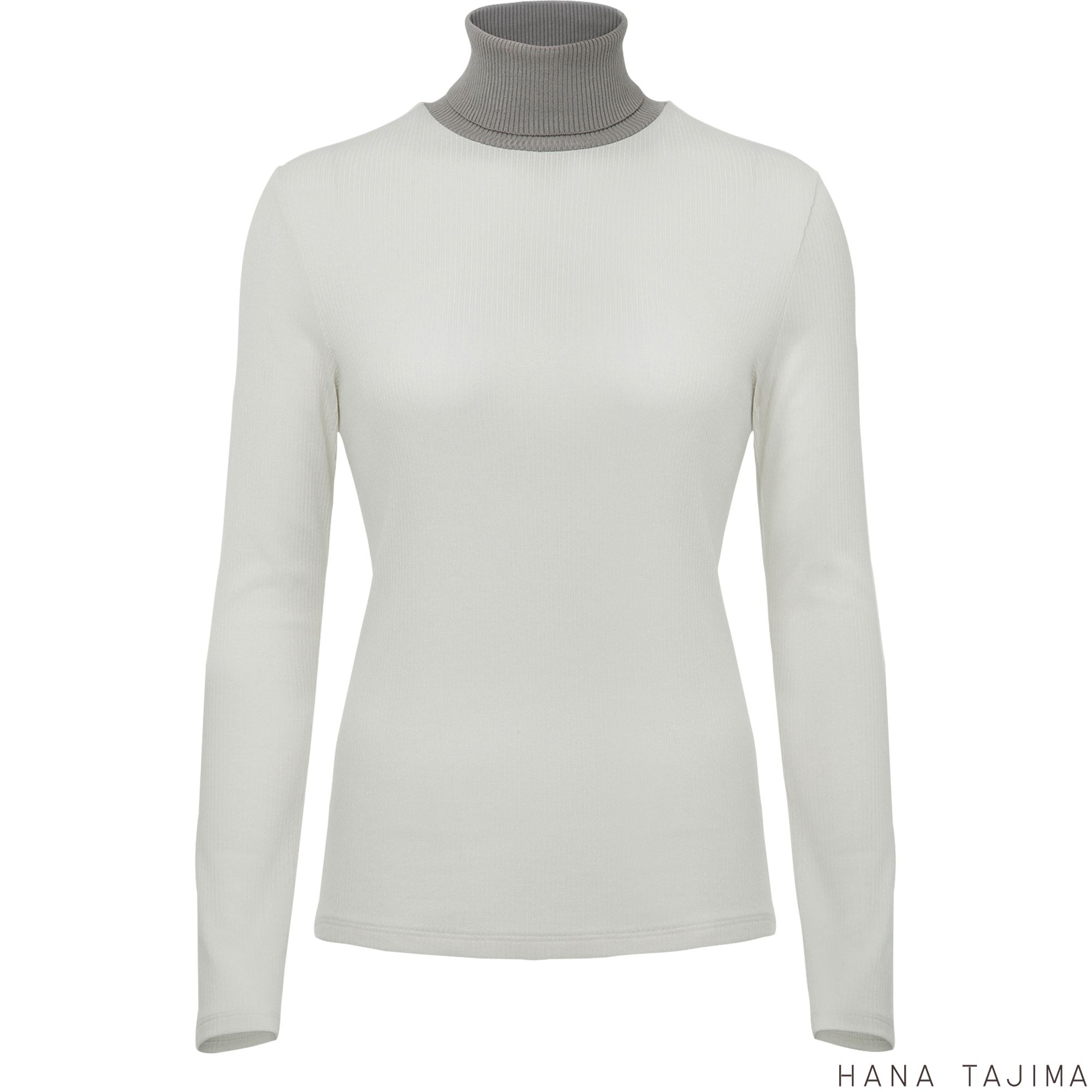 high neck white tee
