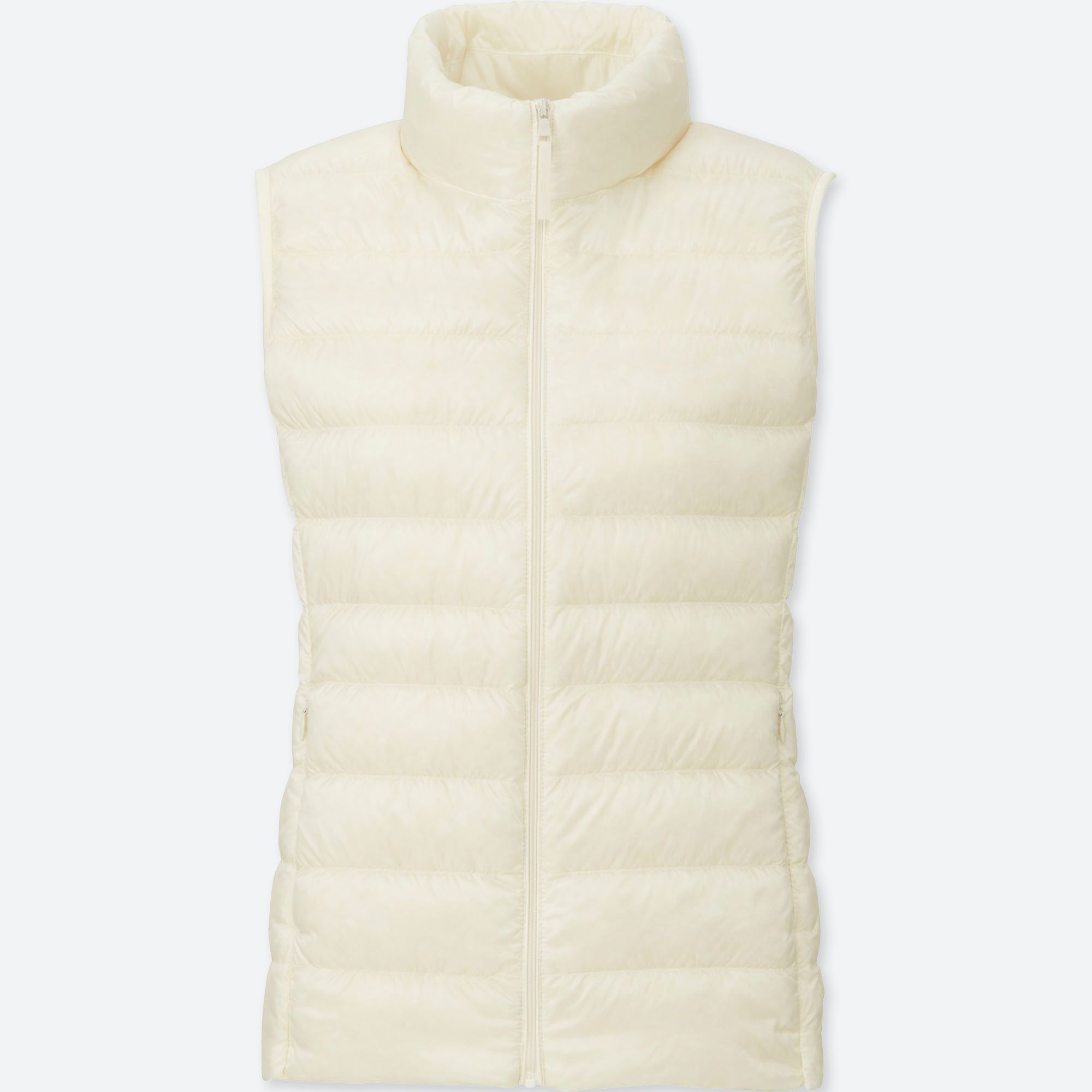 Women Ultra Light Down Vest, OFF WHITE, small