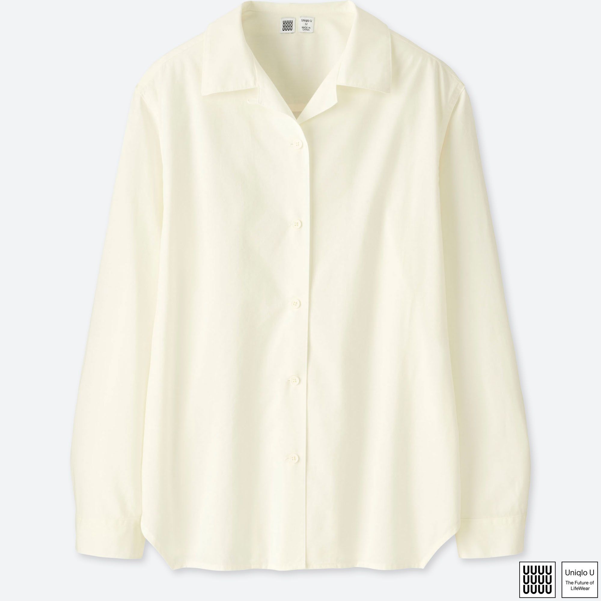 CHEMISE COL OUVERT UNIQLO U FEMME | UNIQLO
