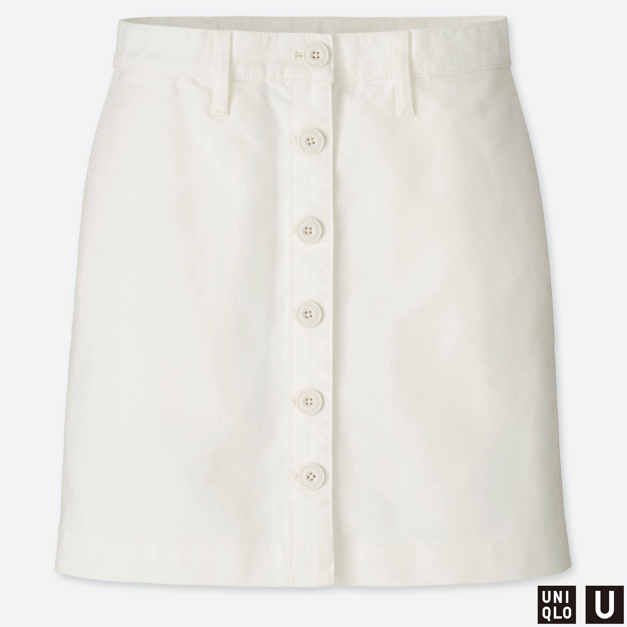WOMEN UNIQLO U COTTON BUTTONED MINI SKIRT