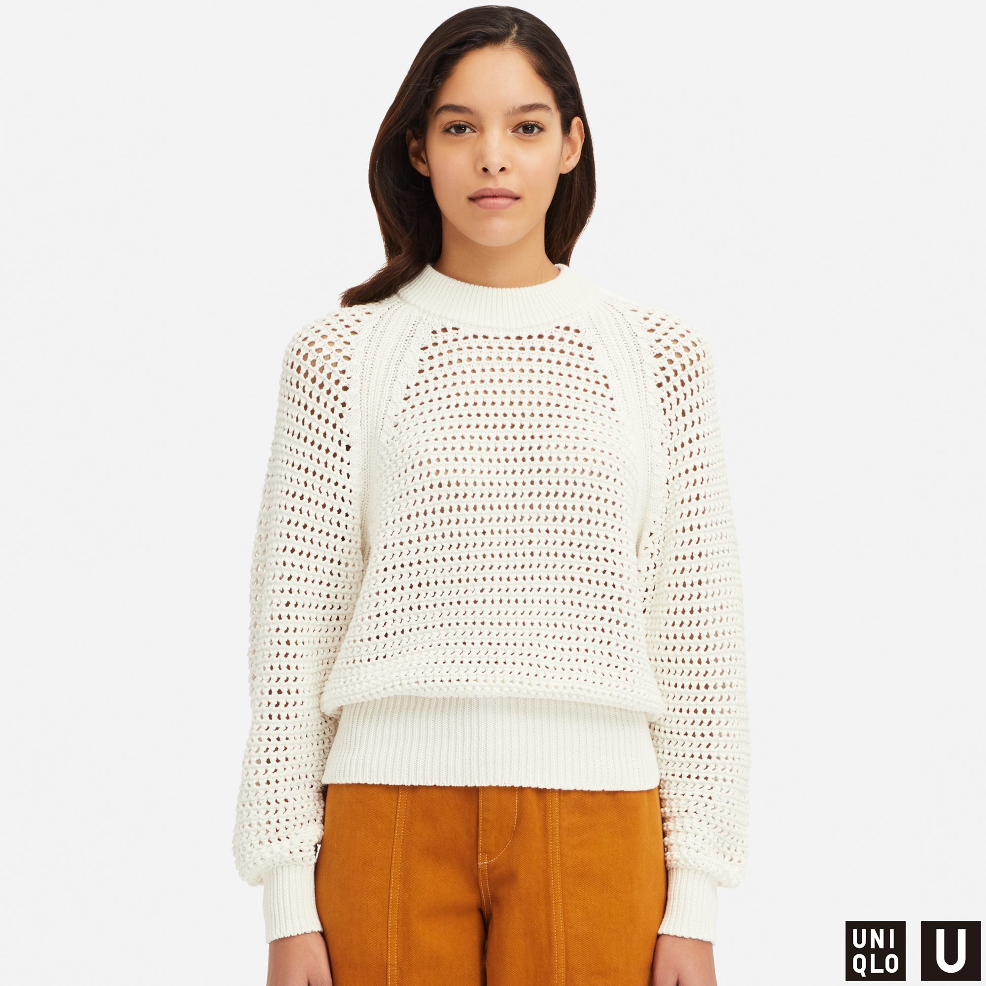WOMEN UNIQLO U MESH OVERSIZED JUMPER