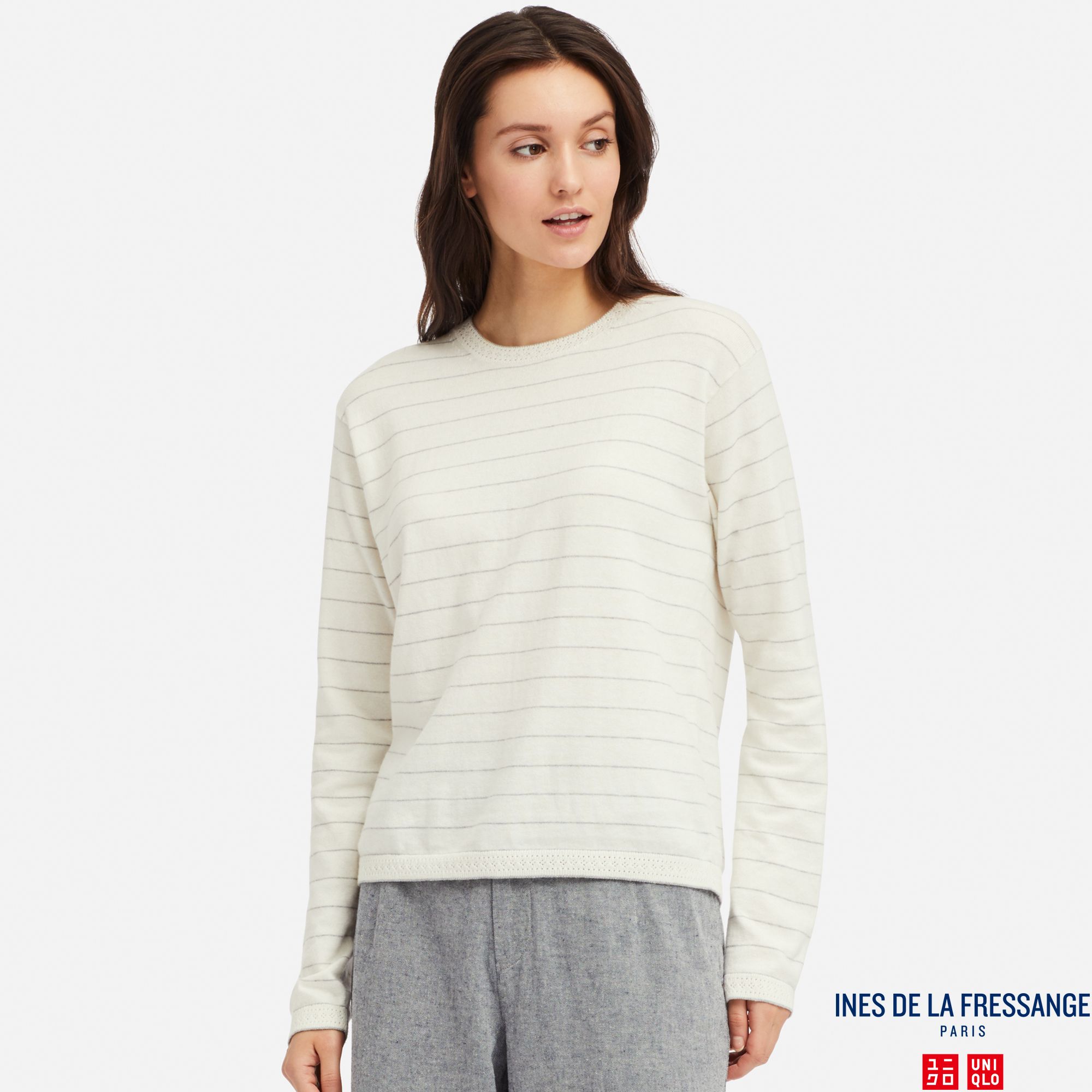 WOMEN INES COTTON CASHMERE BLEND STRIPED JUMPER