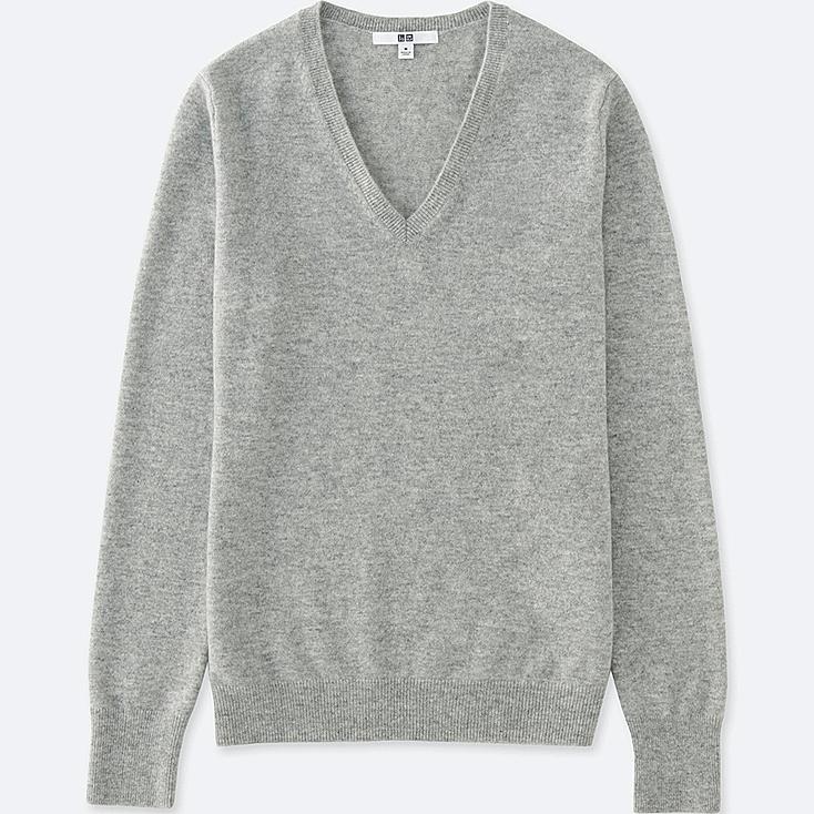 Women Cashmere V-Neck Sweater | UNIQLO US