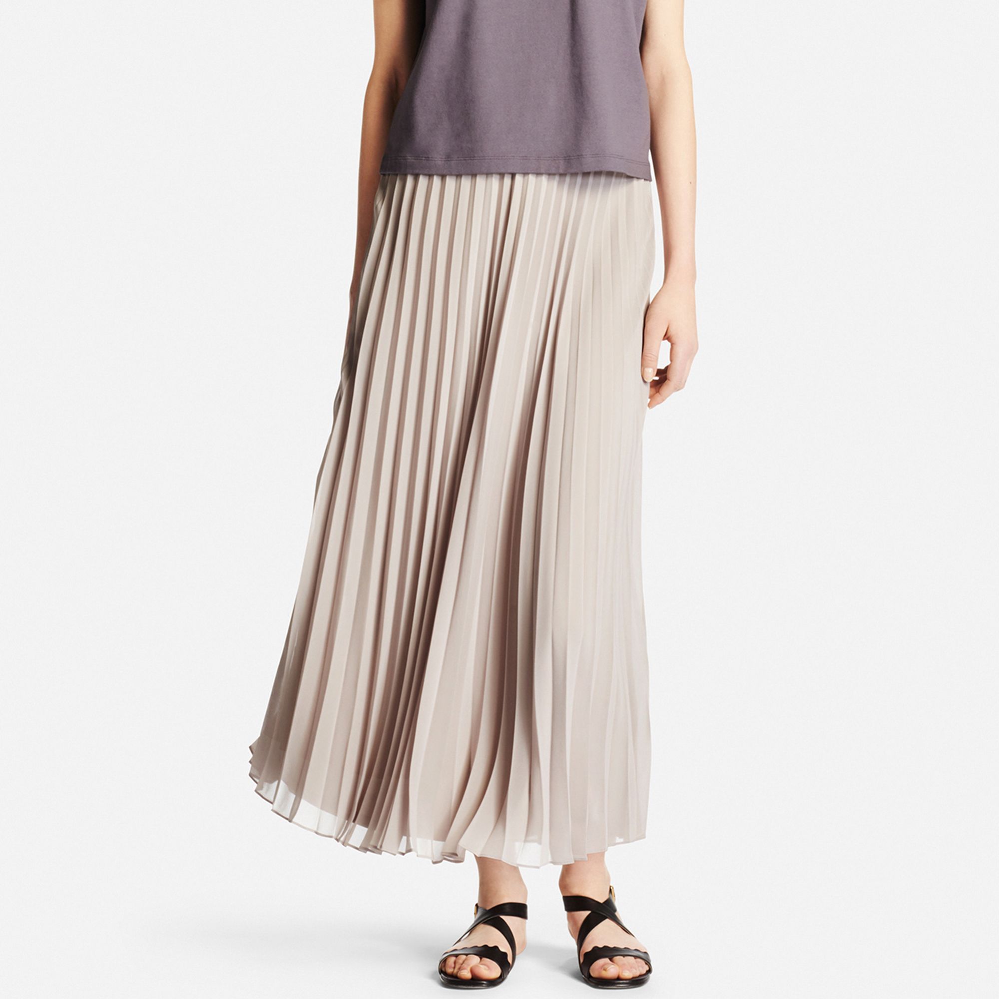 Women Chiffon Pleated Skirt UNIQLO US