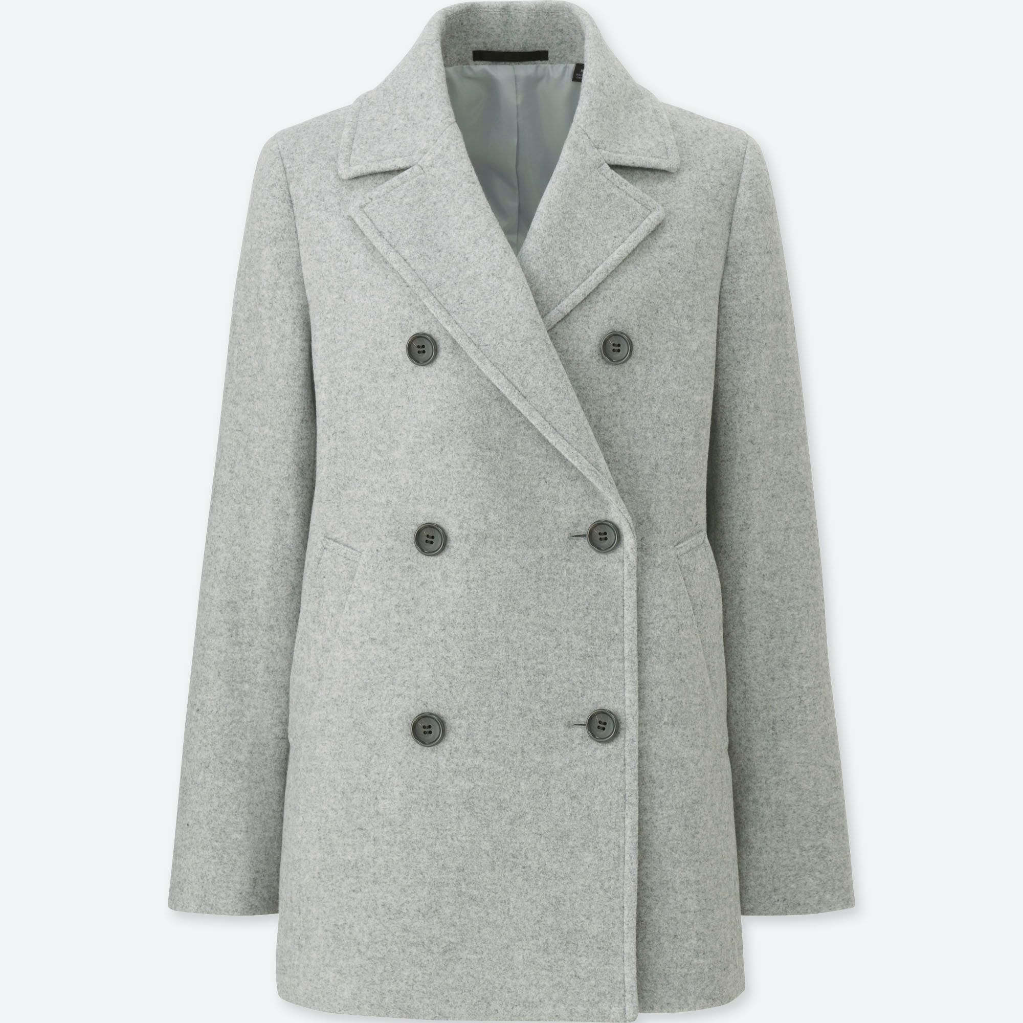 WOMEN WOOL BLEND PEA COAT UNIQLO UK