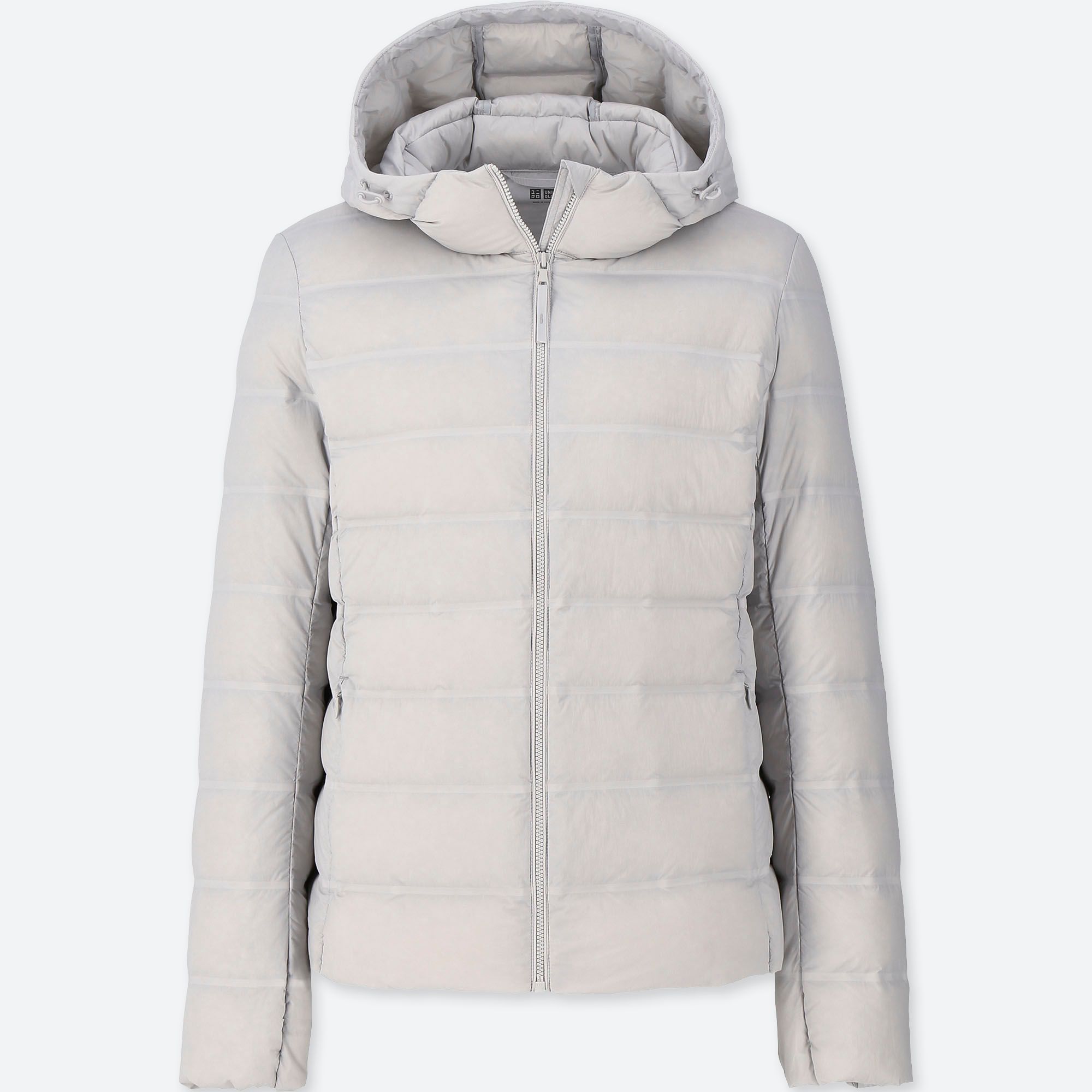 WOMEN ULTRA LIGHT DOWN SEAMLESS PARKA, LIGHT GRAY, small