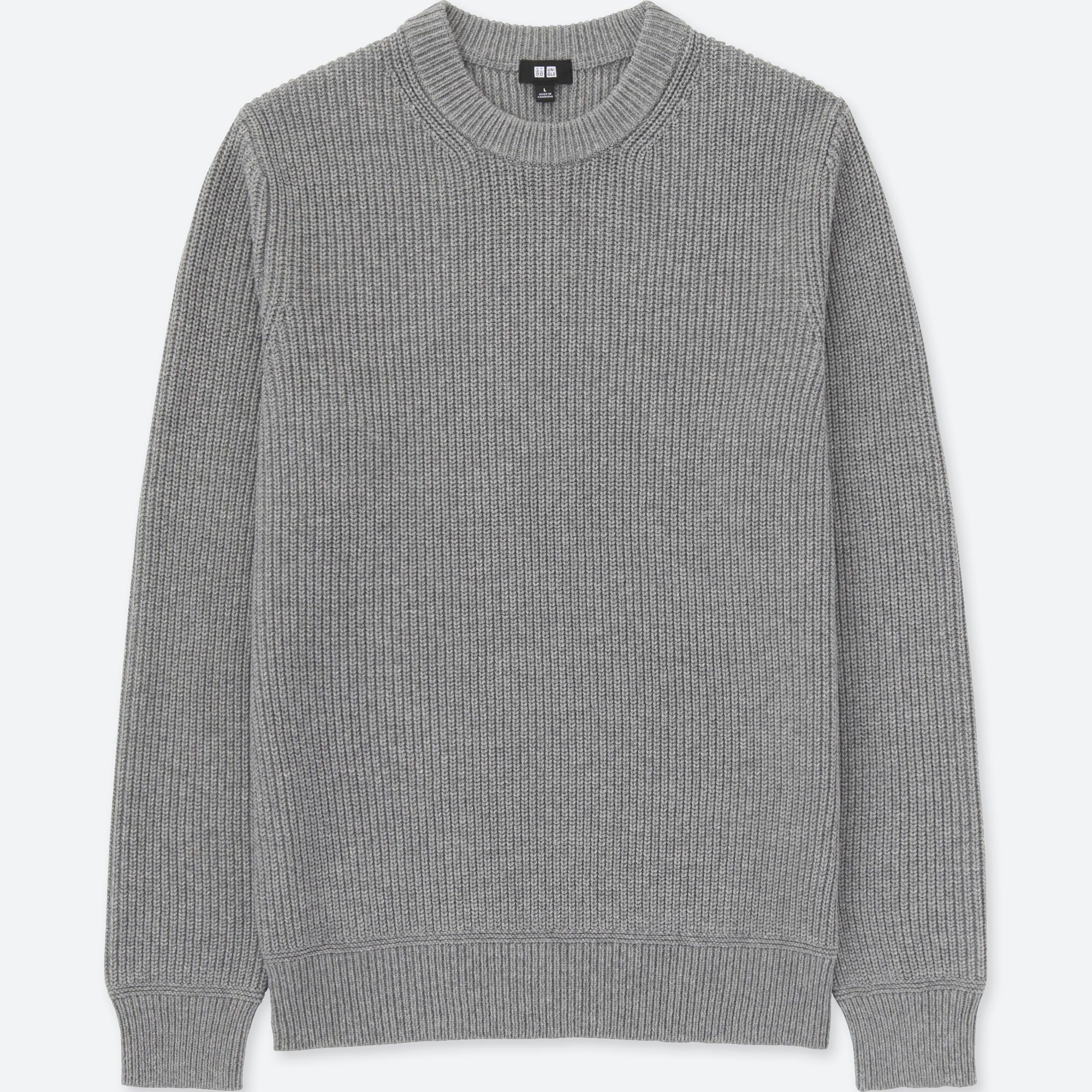 Giordano Men Knitwear Fashion Ribbed Knitted Sweater Long
