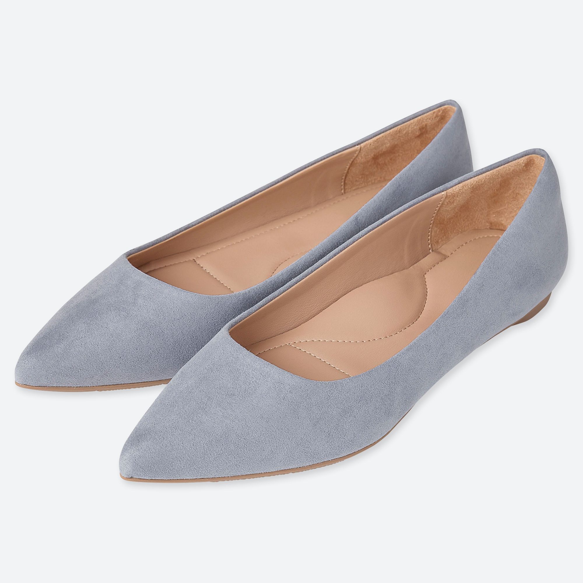 gray pointed flats