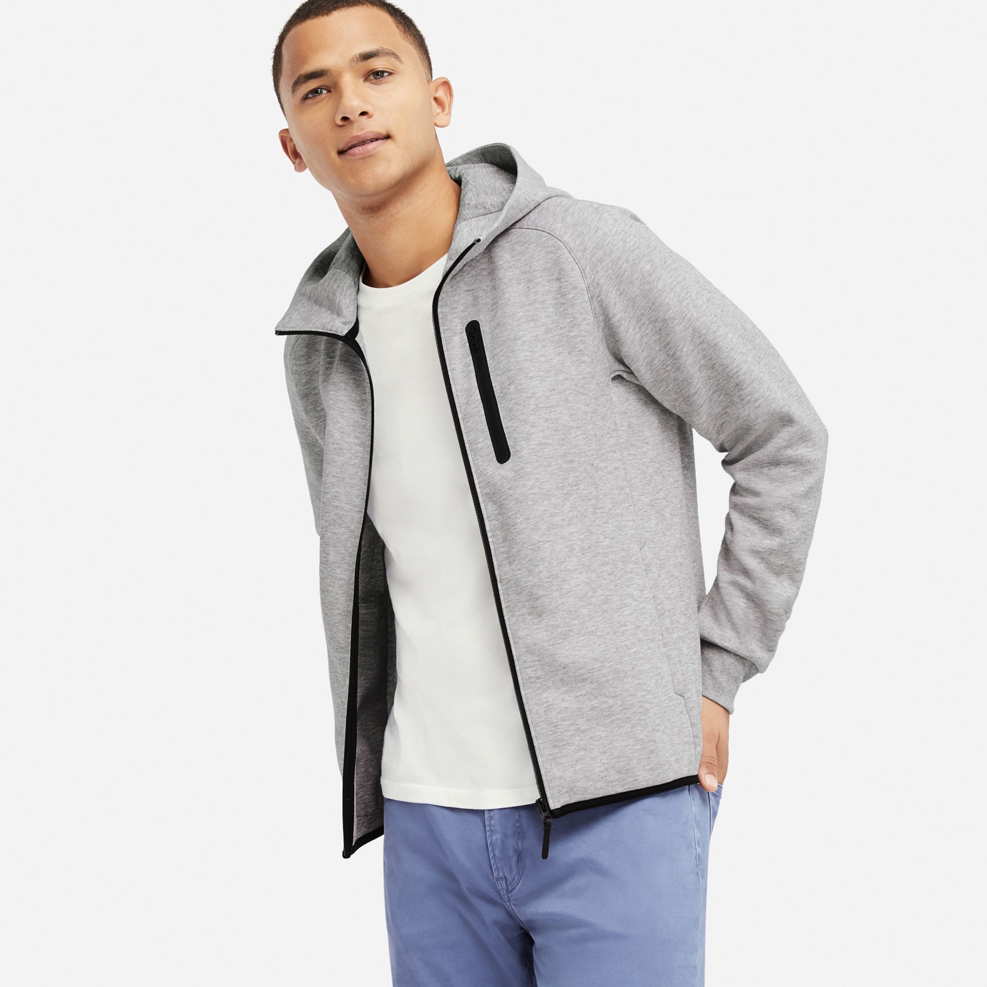 uniqlo dry stretch sweat full zip hoodie
