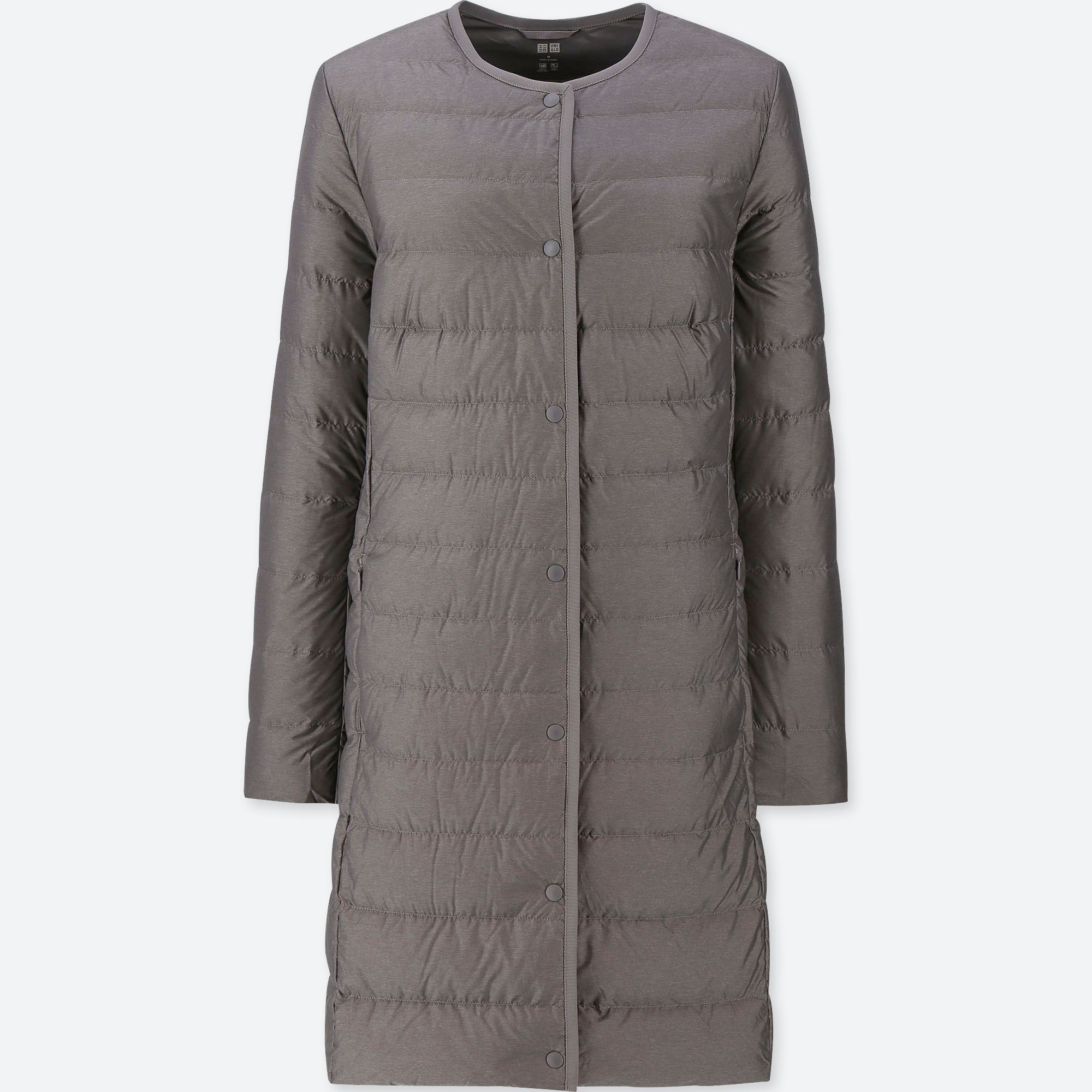 WOMEN ULTRA LIGHT DOWN COMPACT COAT, GRAY, medium