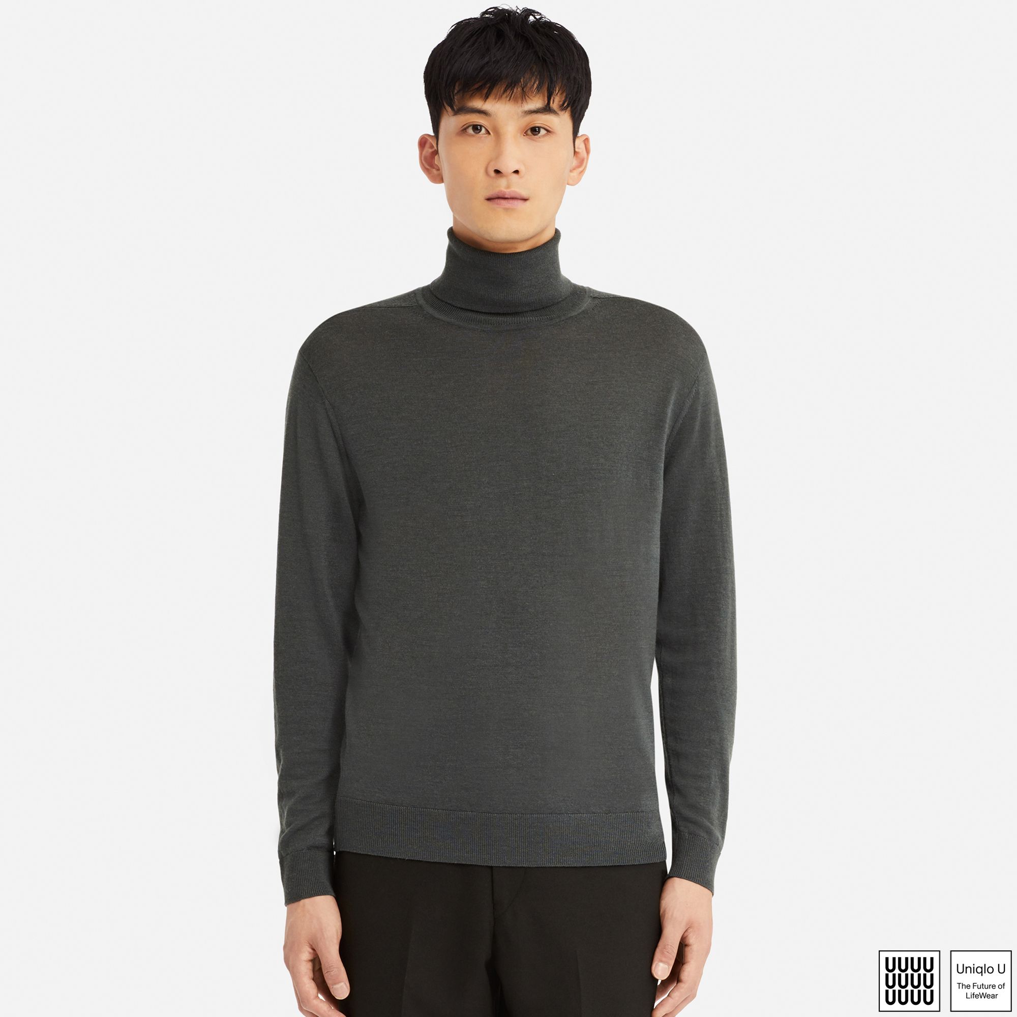 MEN U EXTRA FINE MERINO TURTLENECK  LONG SLEEVE SWEATER 