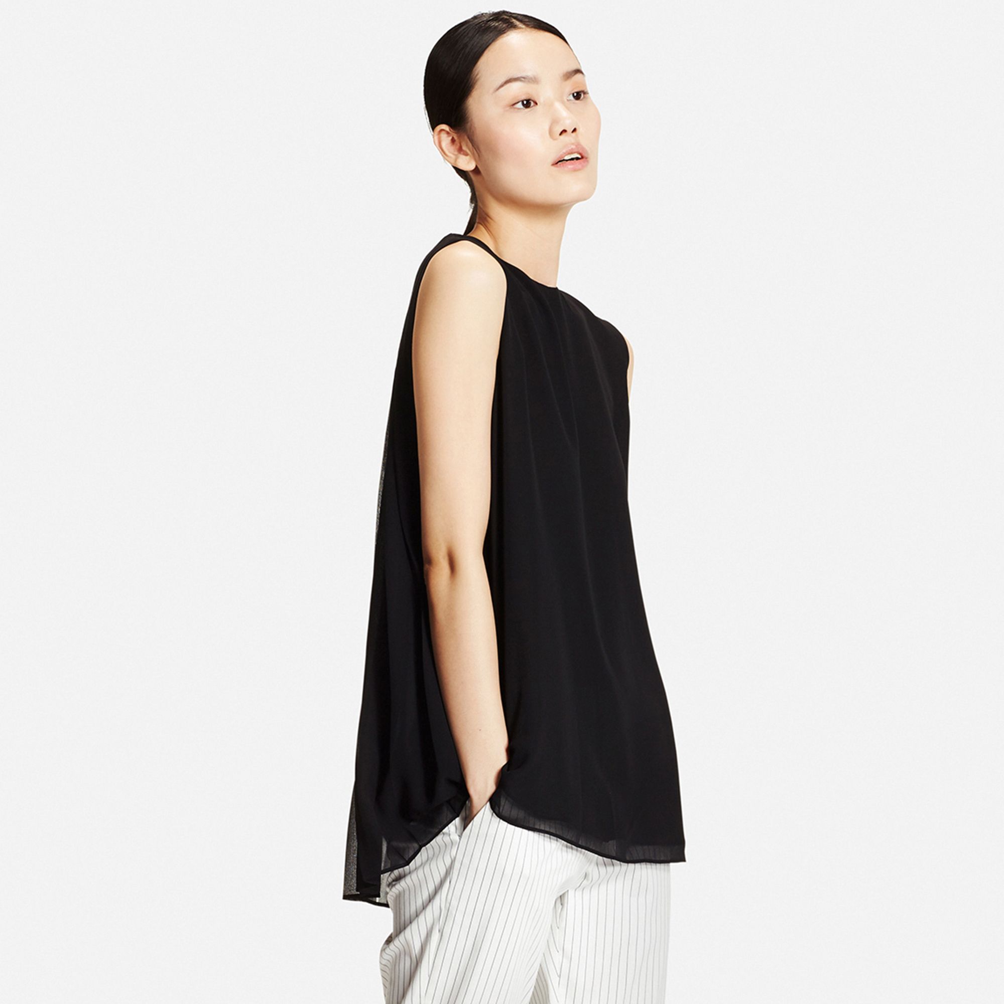 uniqlo black blouse