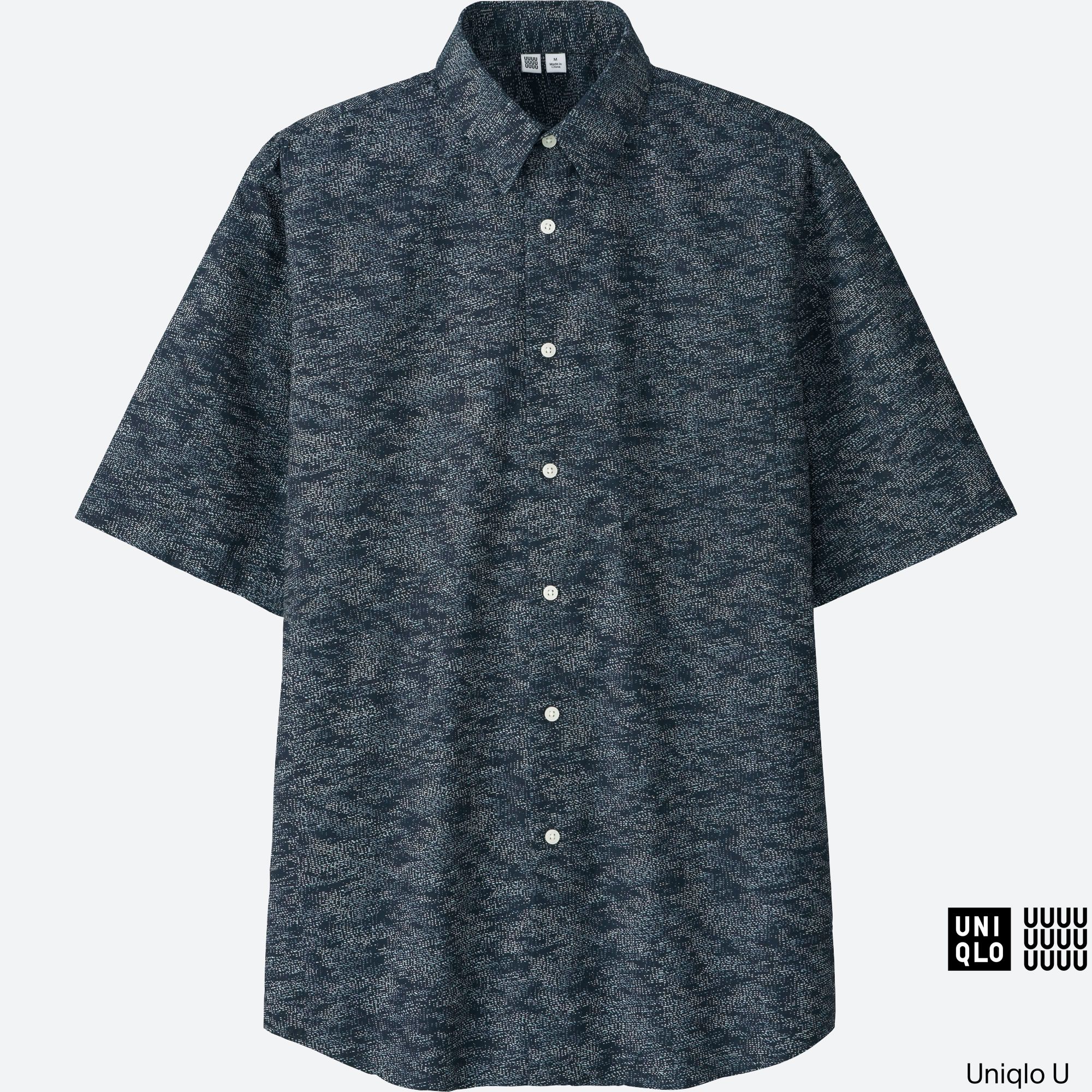 MEN U BROADCLOTH PRINTED SHORT-SLEEVE SHIRT | UNIQLO US