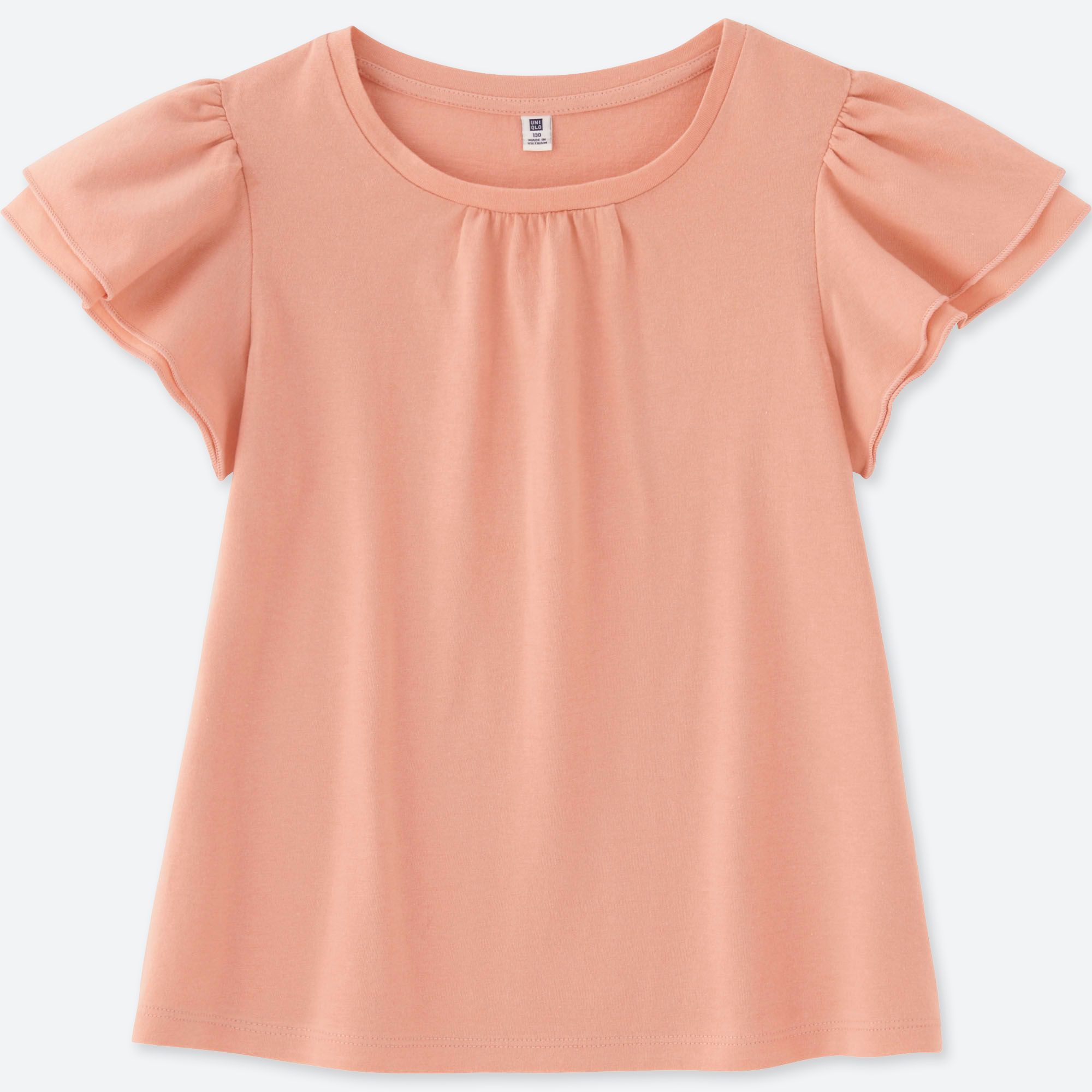 girls ruffle sleeve shirt