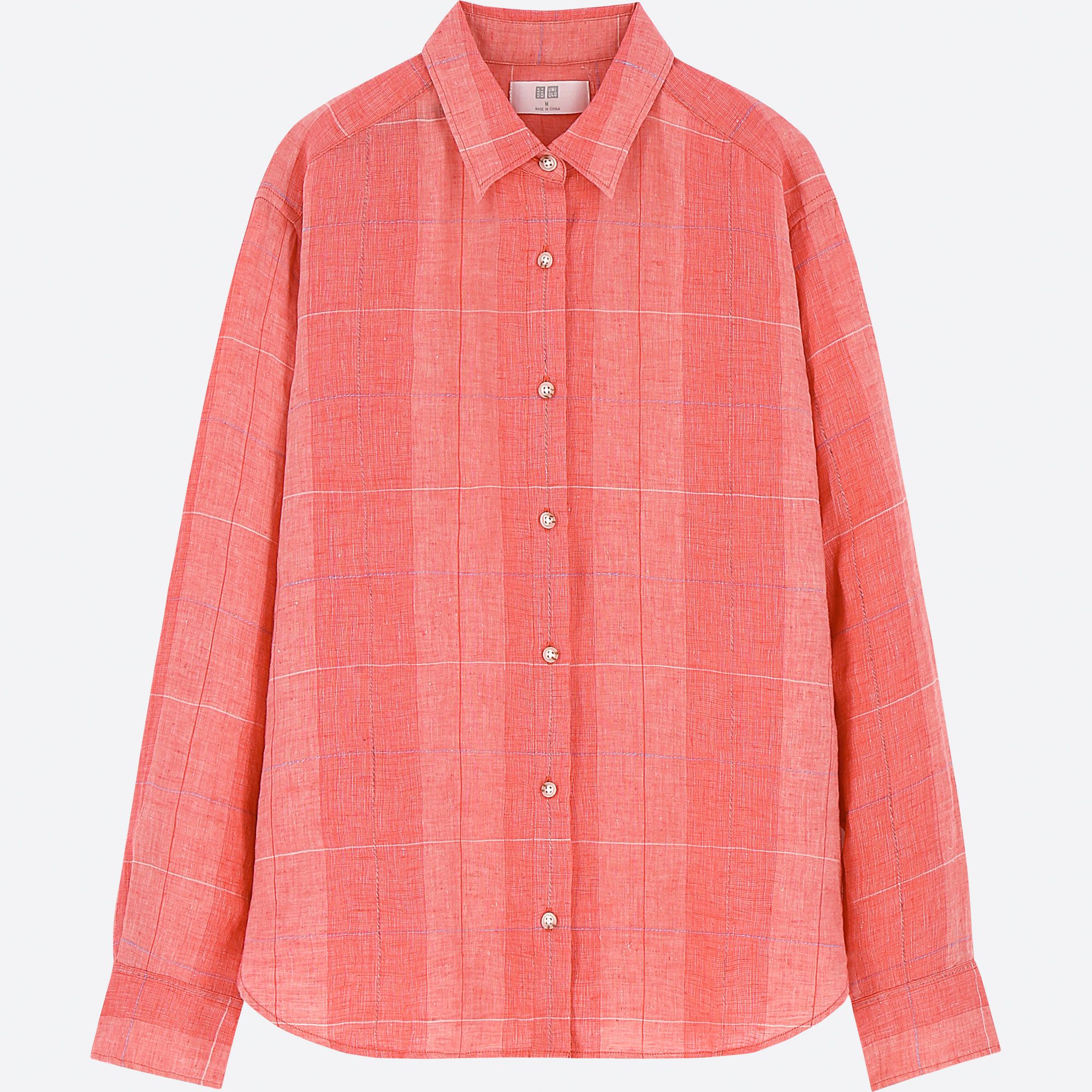 women's red and white checkered shirt