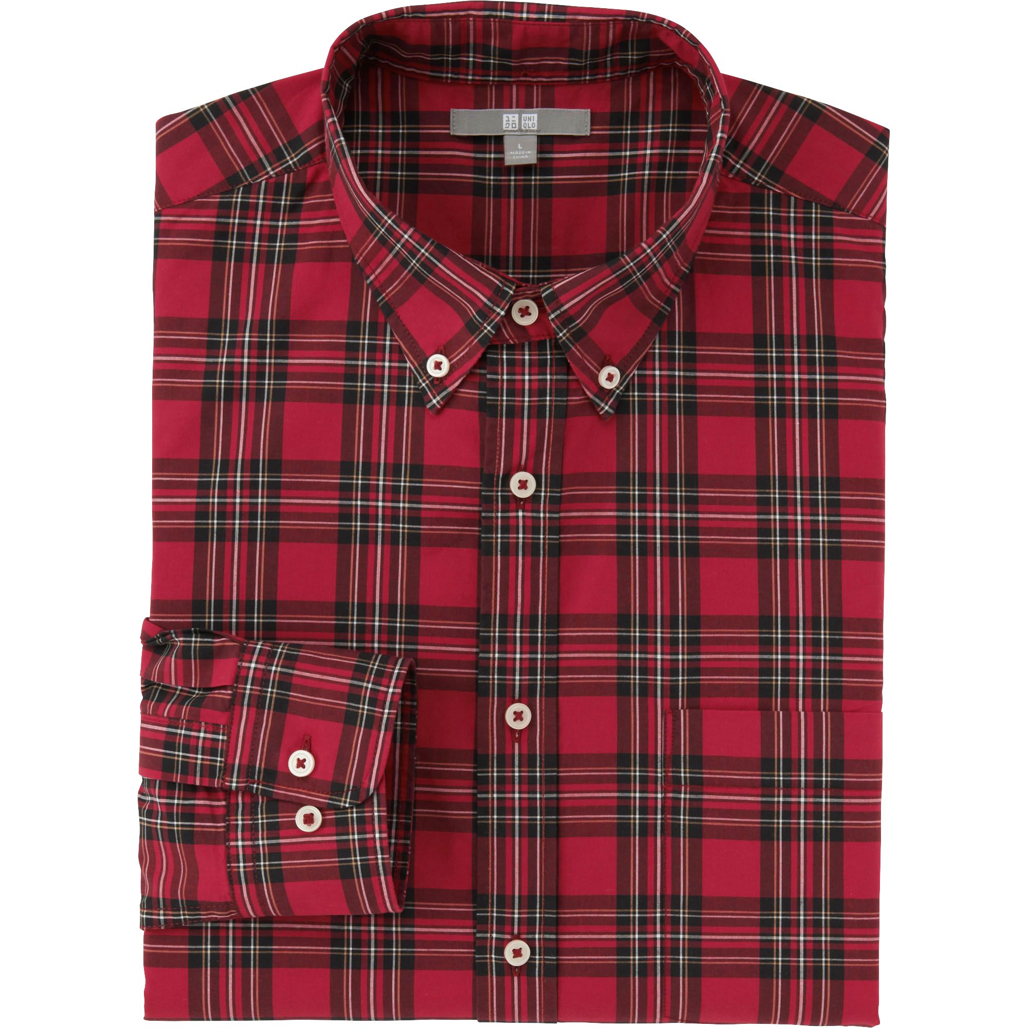 MEN EXTRA FINE COTTON BROADCLOTH CHECKERED LONG SLEEVE SHIRT | UNIQLO US