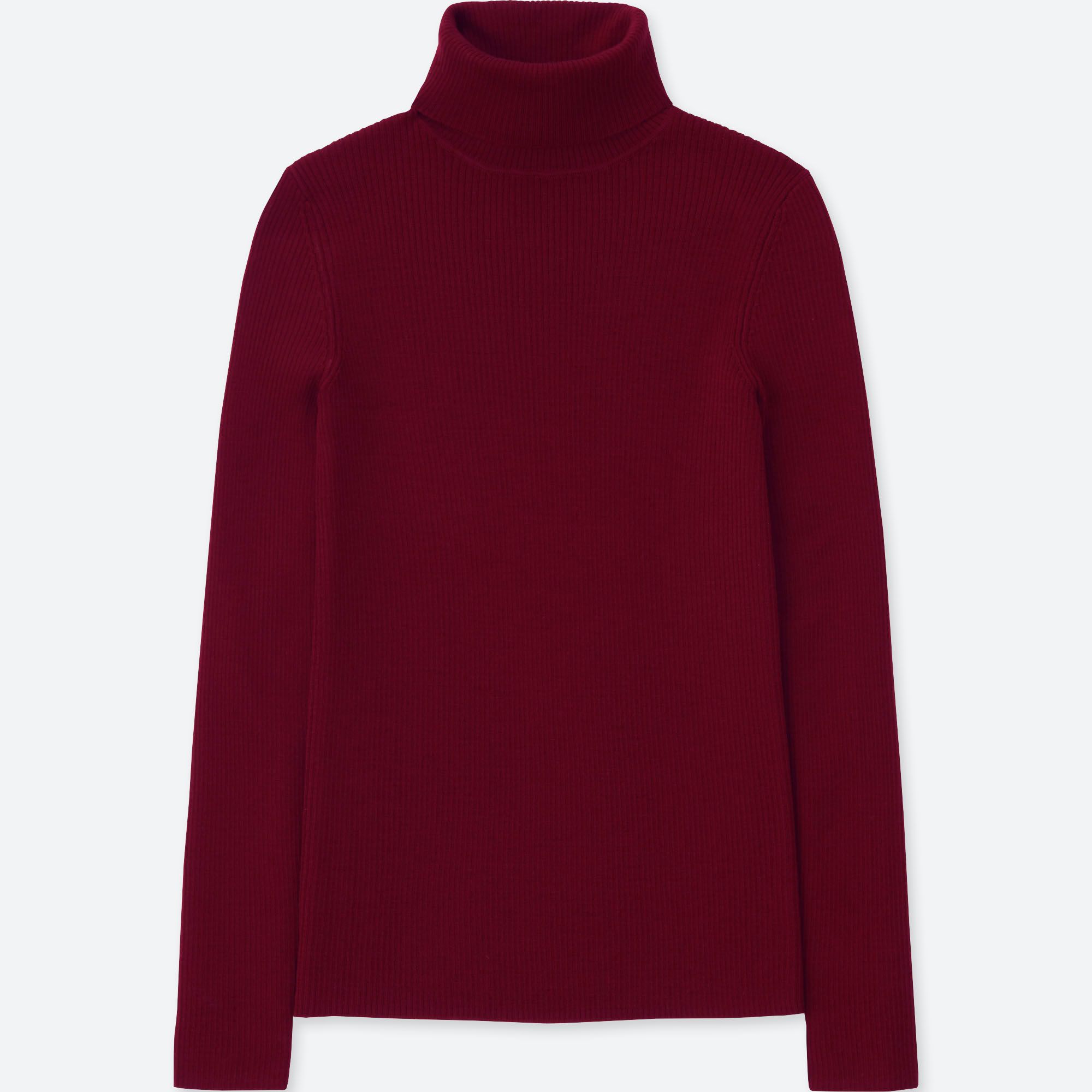 women extra fine merino ribbed turtleneck sweater