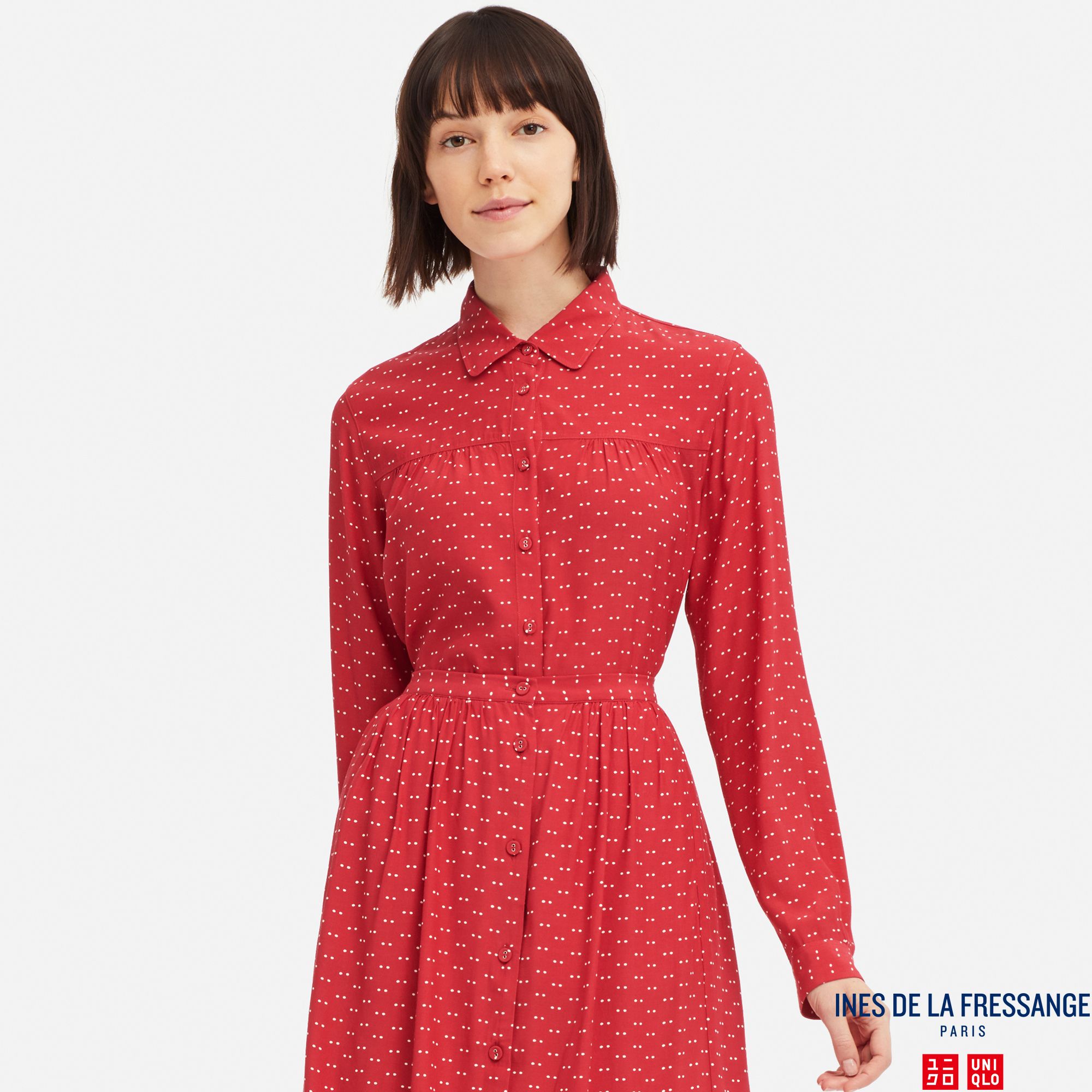 WOMEN INES GEORGETTE LONG SLEEVED BLOUSE