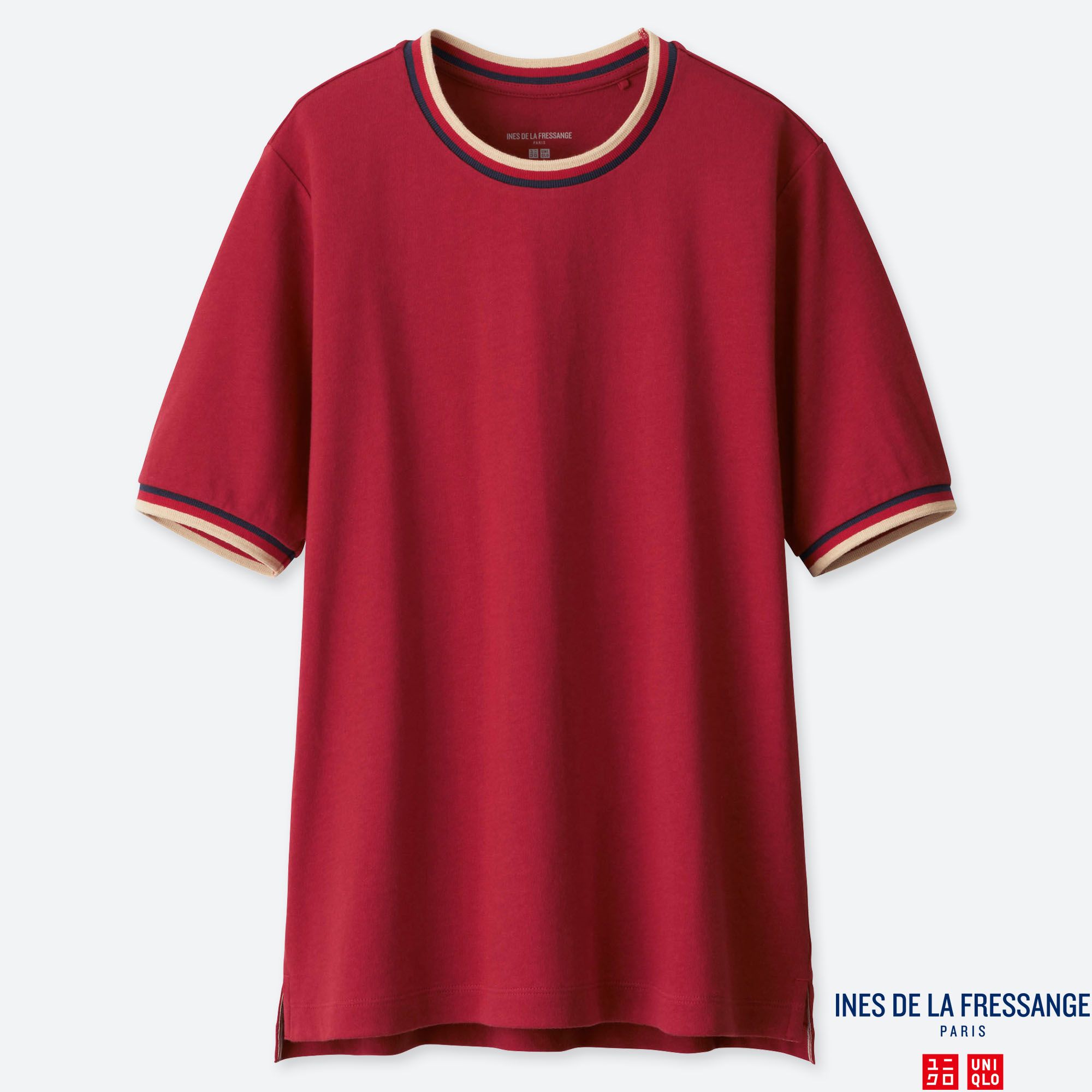 WOMEN INES COTTON LINEN BLEND CREW NECK T-SHIRT