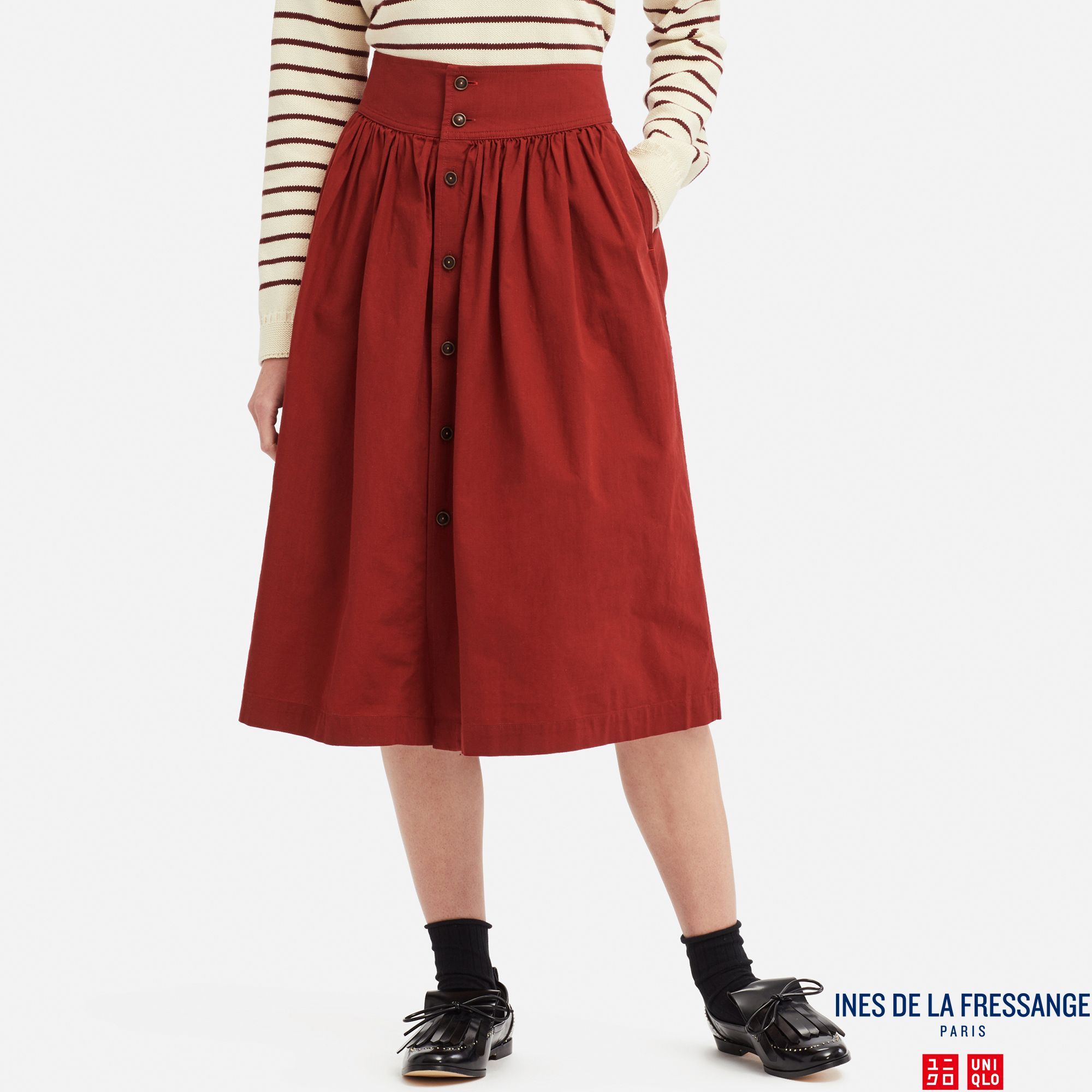 WOMEN INES COTTON GATHERED SKIRT