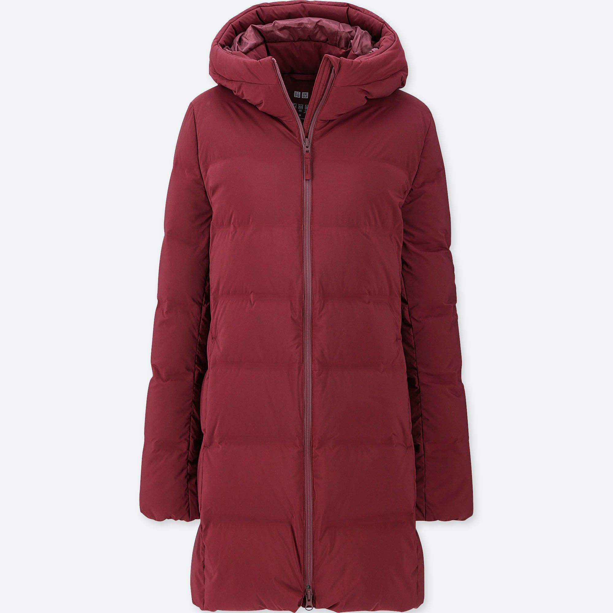 WOMEN SEAMLESS DOWN SHORT COAT, RED, medium