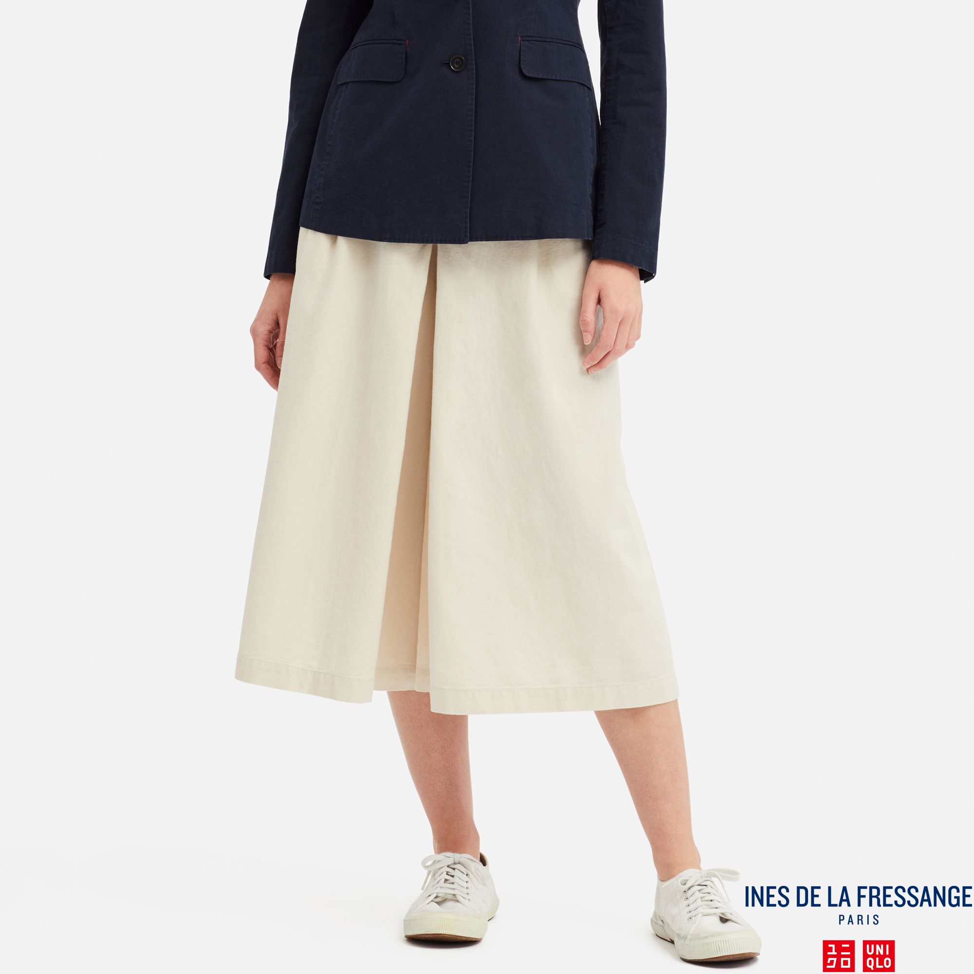 WOMEN INES LINEN COTTON BLEND CULOTTES