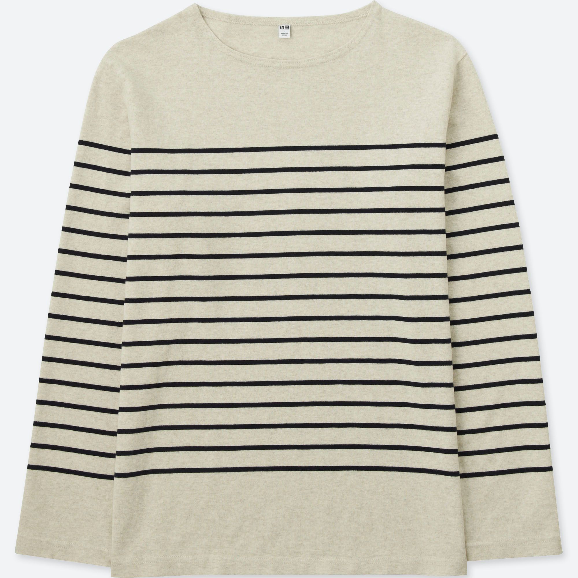 MEN WASHED STRIPED BOAT NECK LONG SLEEVE T-SHIRT | UNIQLO