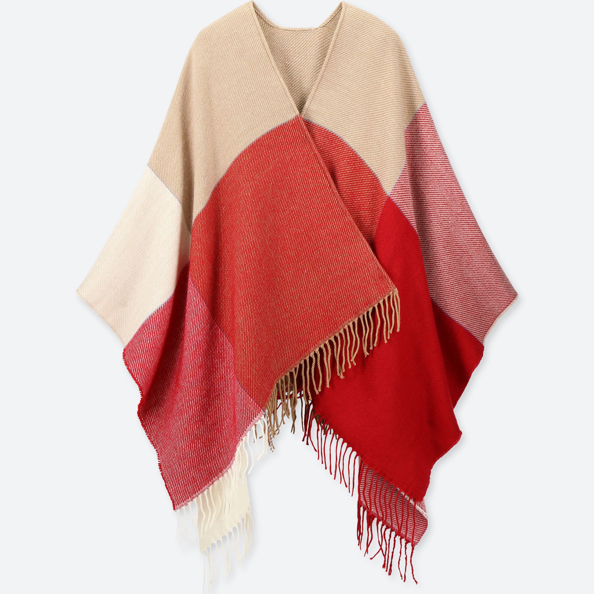 WOMEN TWO WAY COLOUR BLOCK STOLE