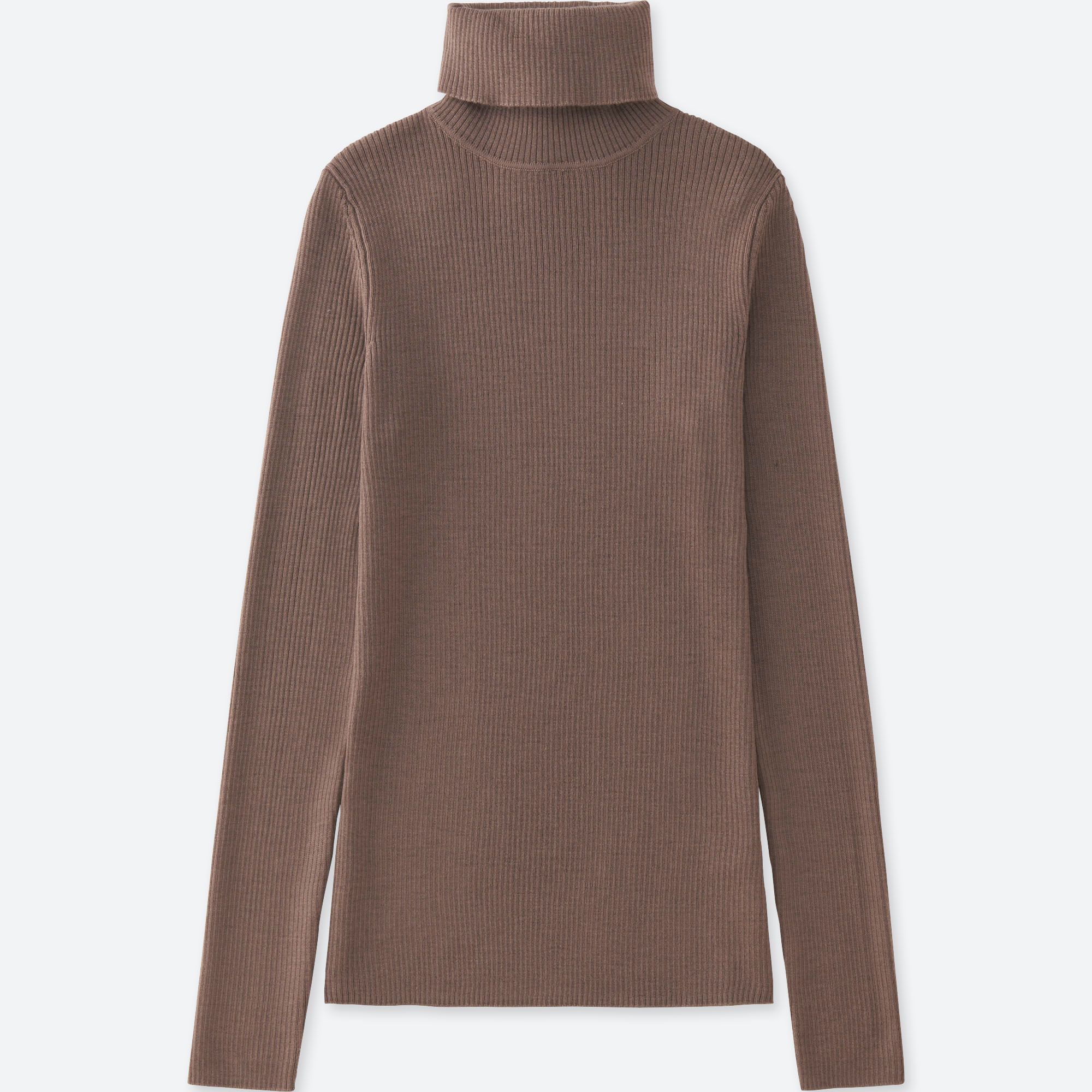 women extra fine merino ribbed turtleneck sweater