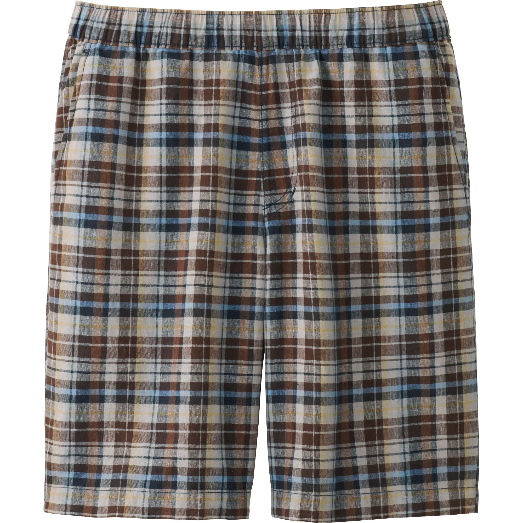 Men Linen Cotton Elastic Waist Shorts | UNIQLO US